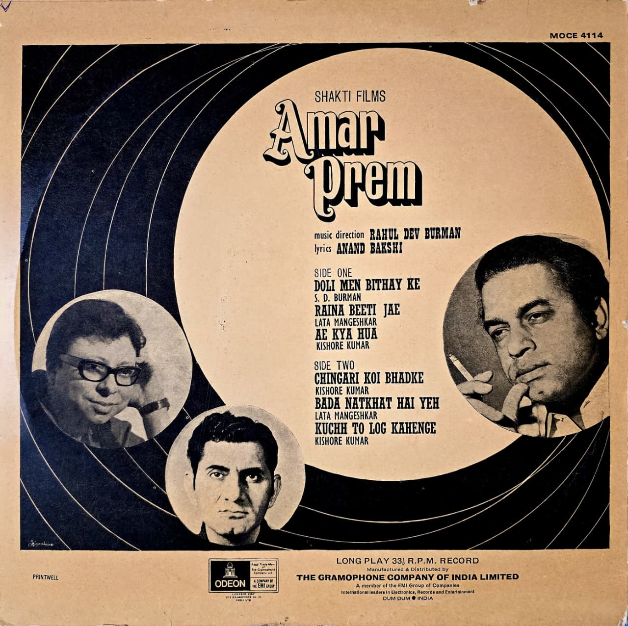 AMAR PREM - LP RECORD ( ODEON / NEAR MINT ) MOCE 4114 - thumbnail 2