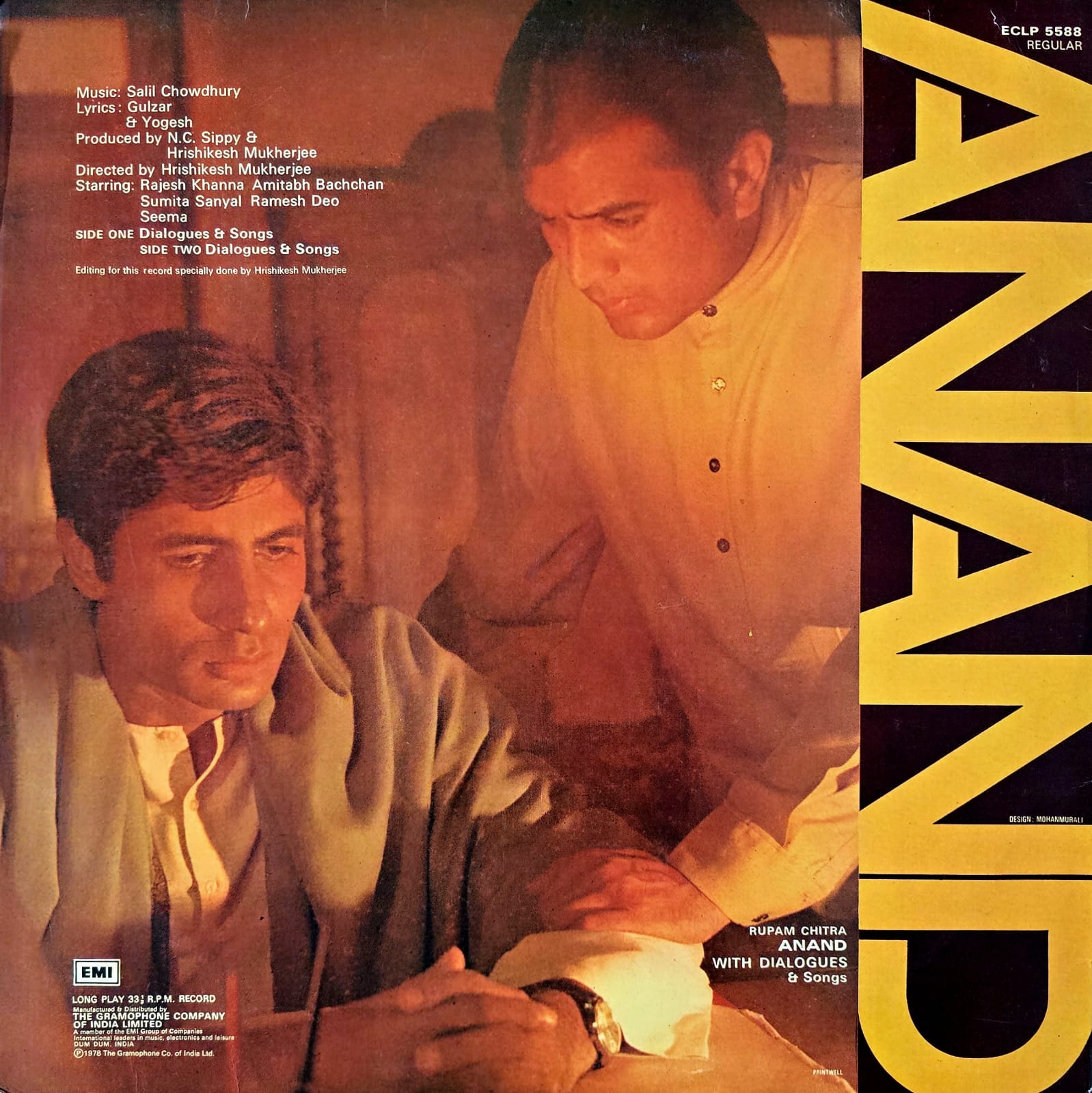 ANAND - LP RECORD ( HMV / NEAR MINT ) ECLP 5588. DIALOGUES AND SONGS - thumbnail 2
