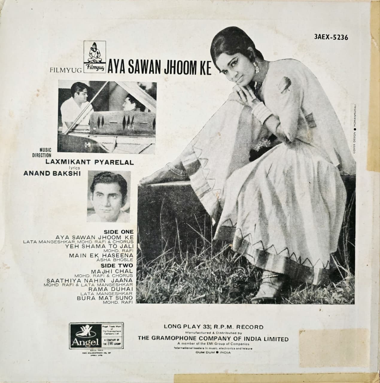 AYA SAWAN JHOOM KE - LP RECORD ( ODEON / 95% ) 3AEX 5236 - thumbnail 2