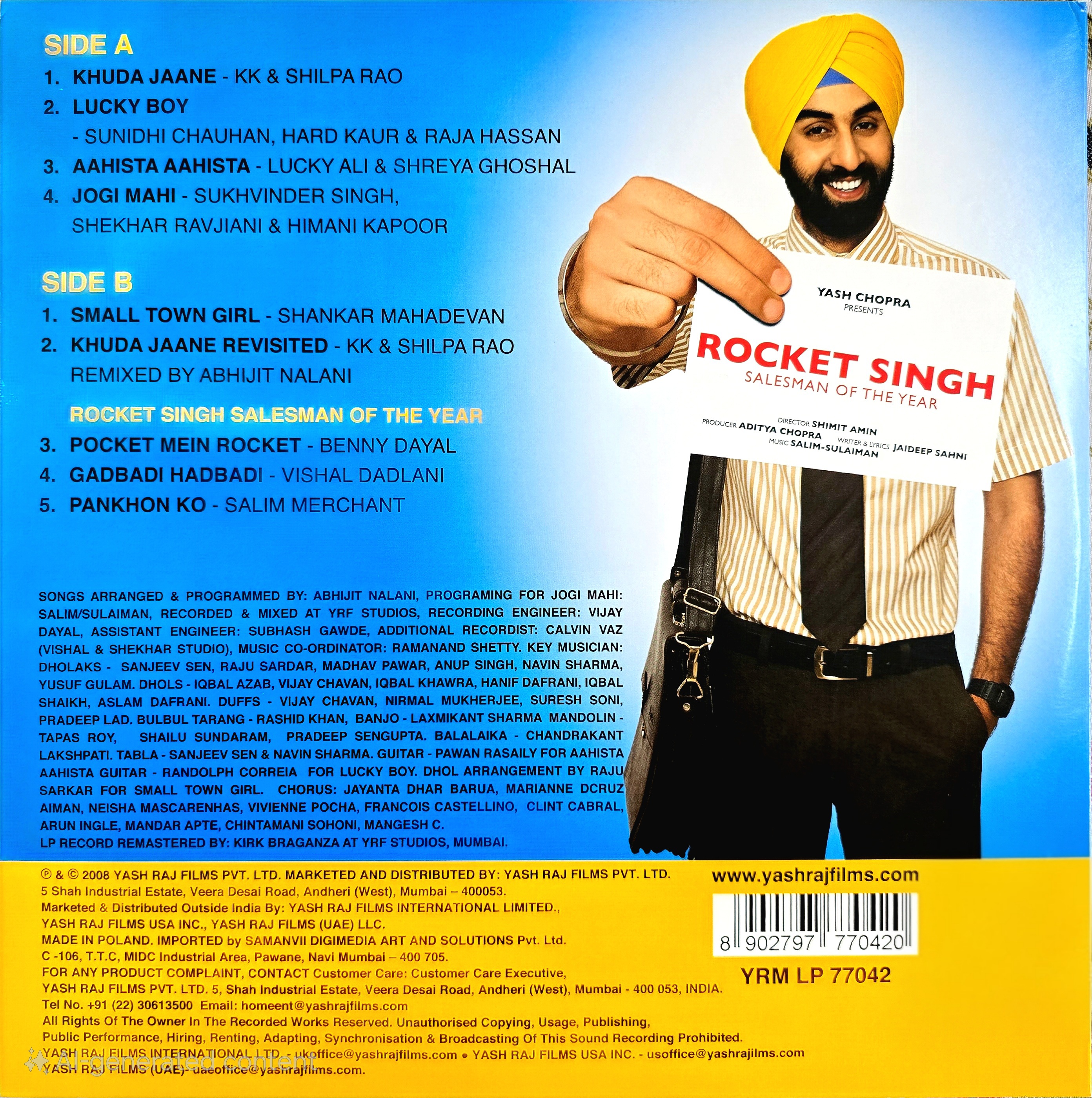 BACHNA AE HASEENO / ROCKET SINGH - VINYL RECORD - thumbnail 2