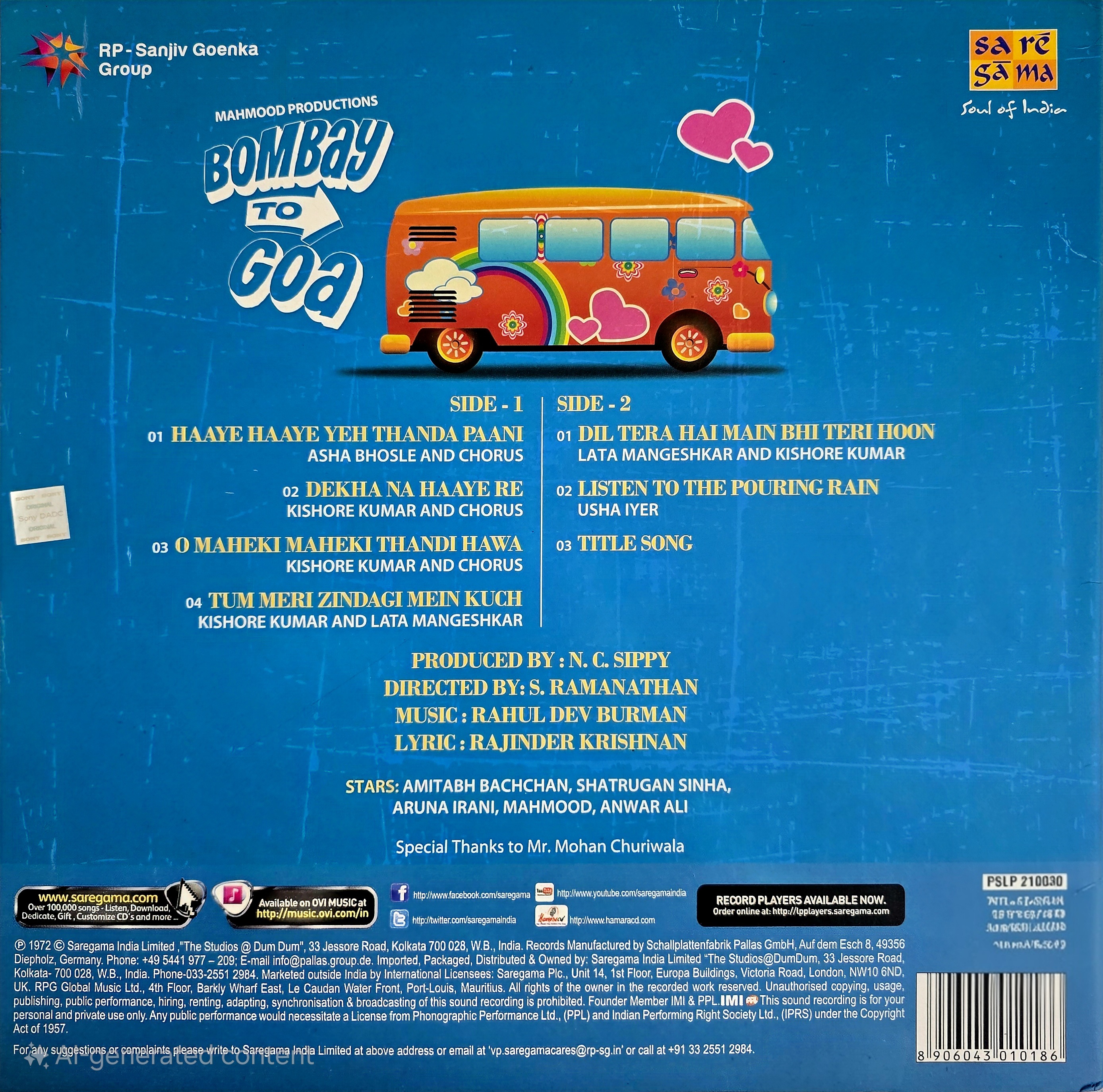 BOMBAY TO GOA - VINYL RECORD ( 1ST EDITION ) - thumbnail 3