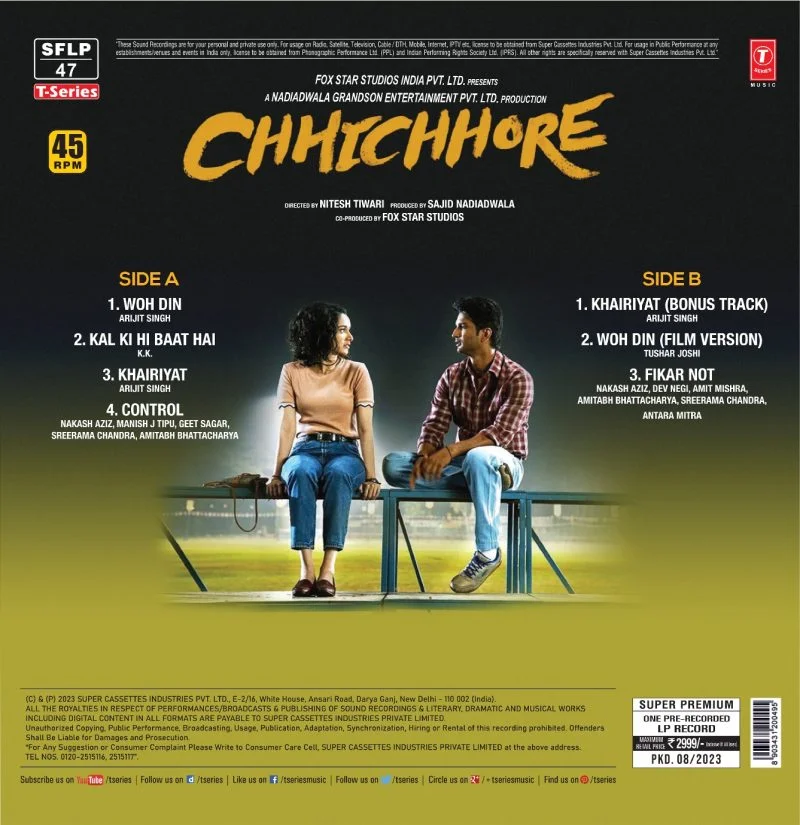 CHHICHHORE - VINYL RECORD - thumbnail 2