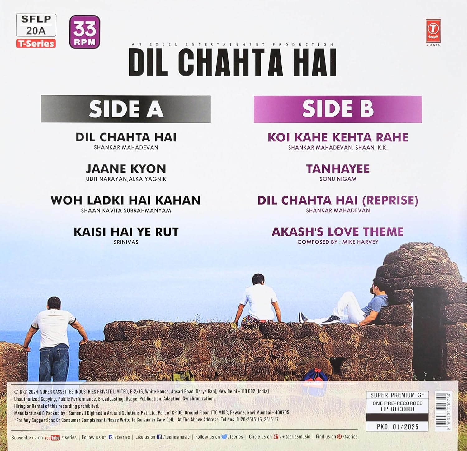 DIL CHAHTA HAI - VINYL RECORD - thumbnail 3