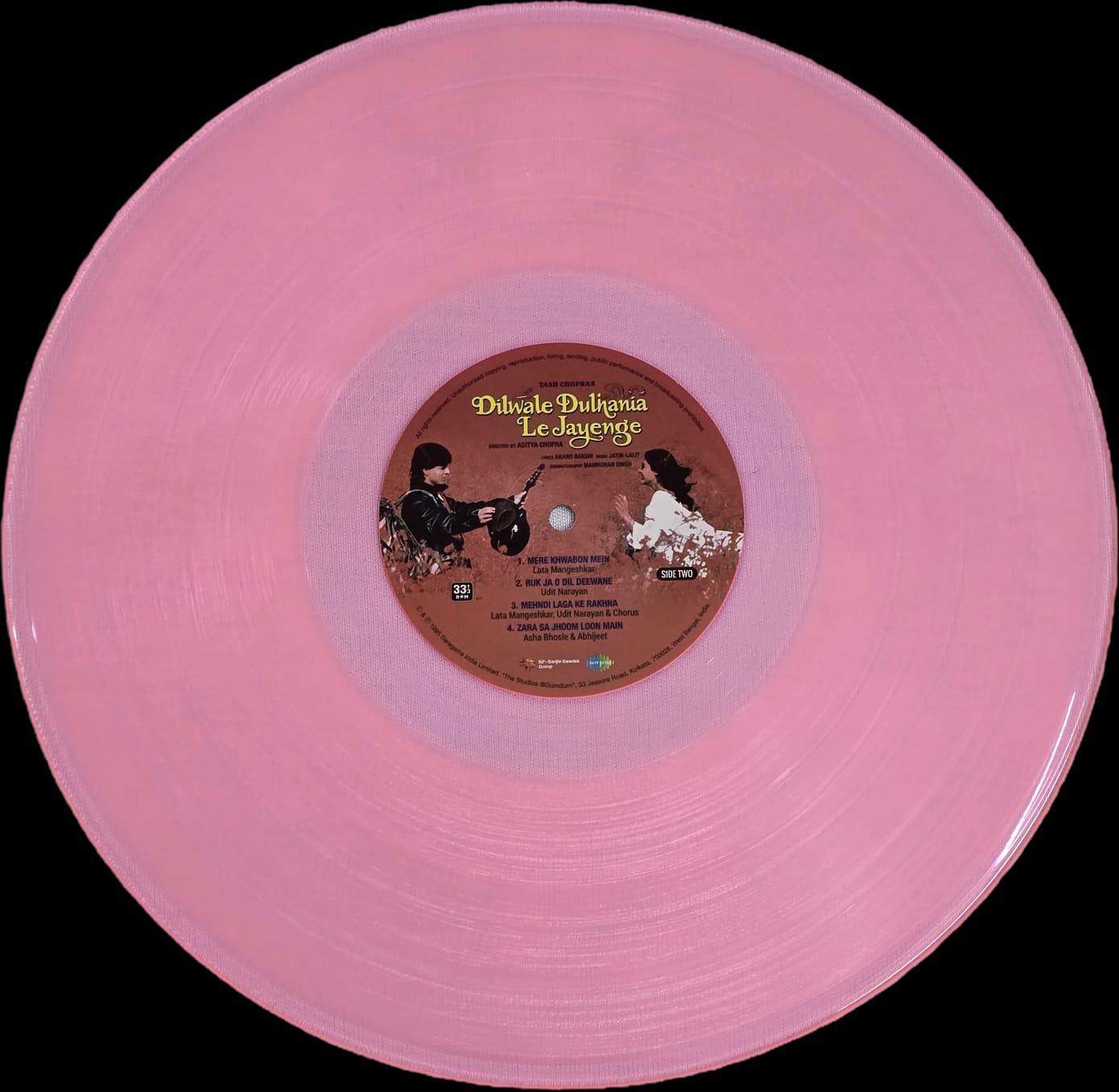 DILWALE DULHANIA LE JAYENGE - VINYL RECORD ( SPECIAL EDITION / PINK VINYL ) - thumbnail 2