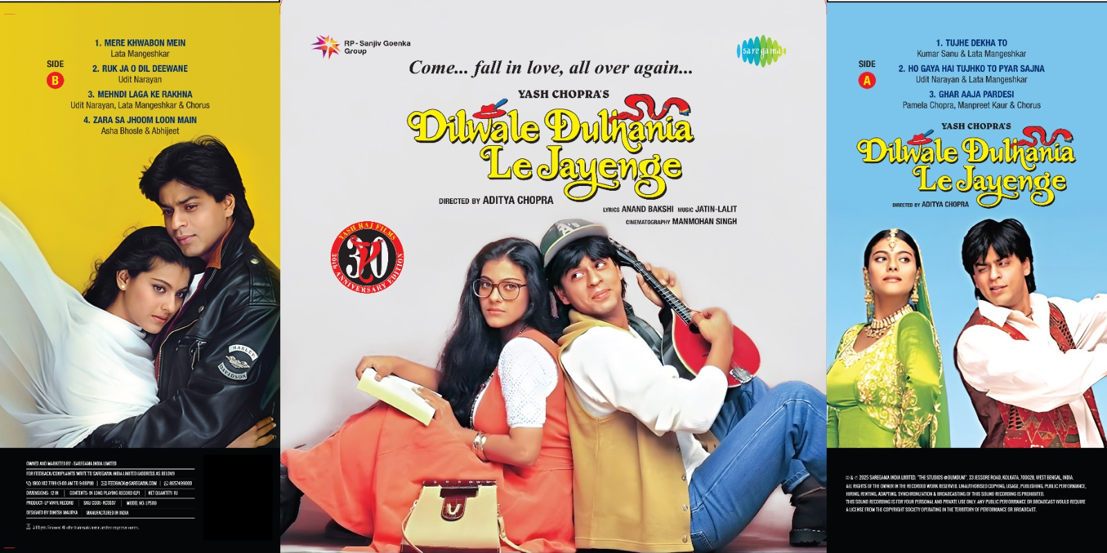 DILWALE DULHANIA LE JAYENGE - VINYL RECORD ( SPECIAL EDITION / PINK VINYL ) - thumbnail 4
