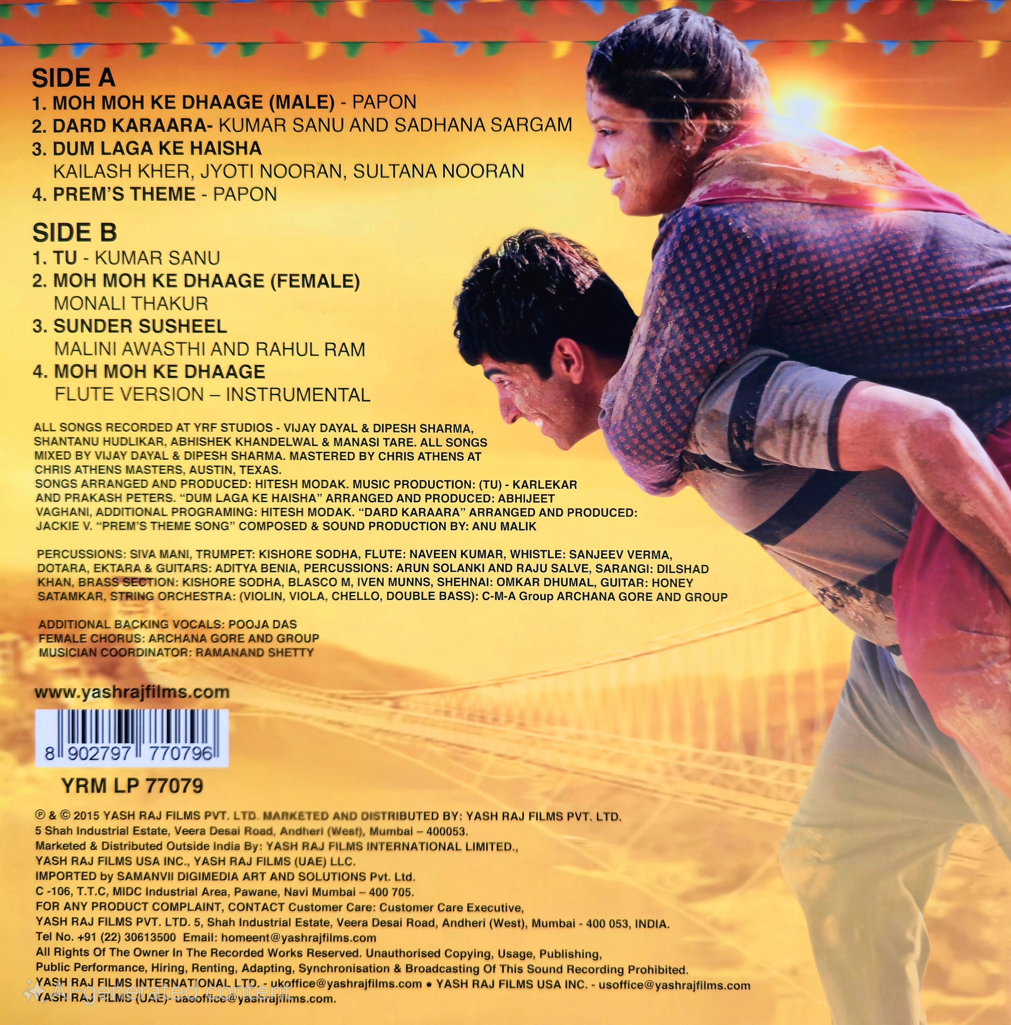 DUM LAGA KE HAISHA - VINYL RECORD ( 2ND ISSUE ) - thumbnail 2