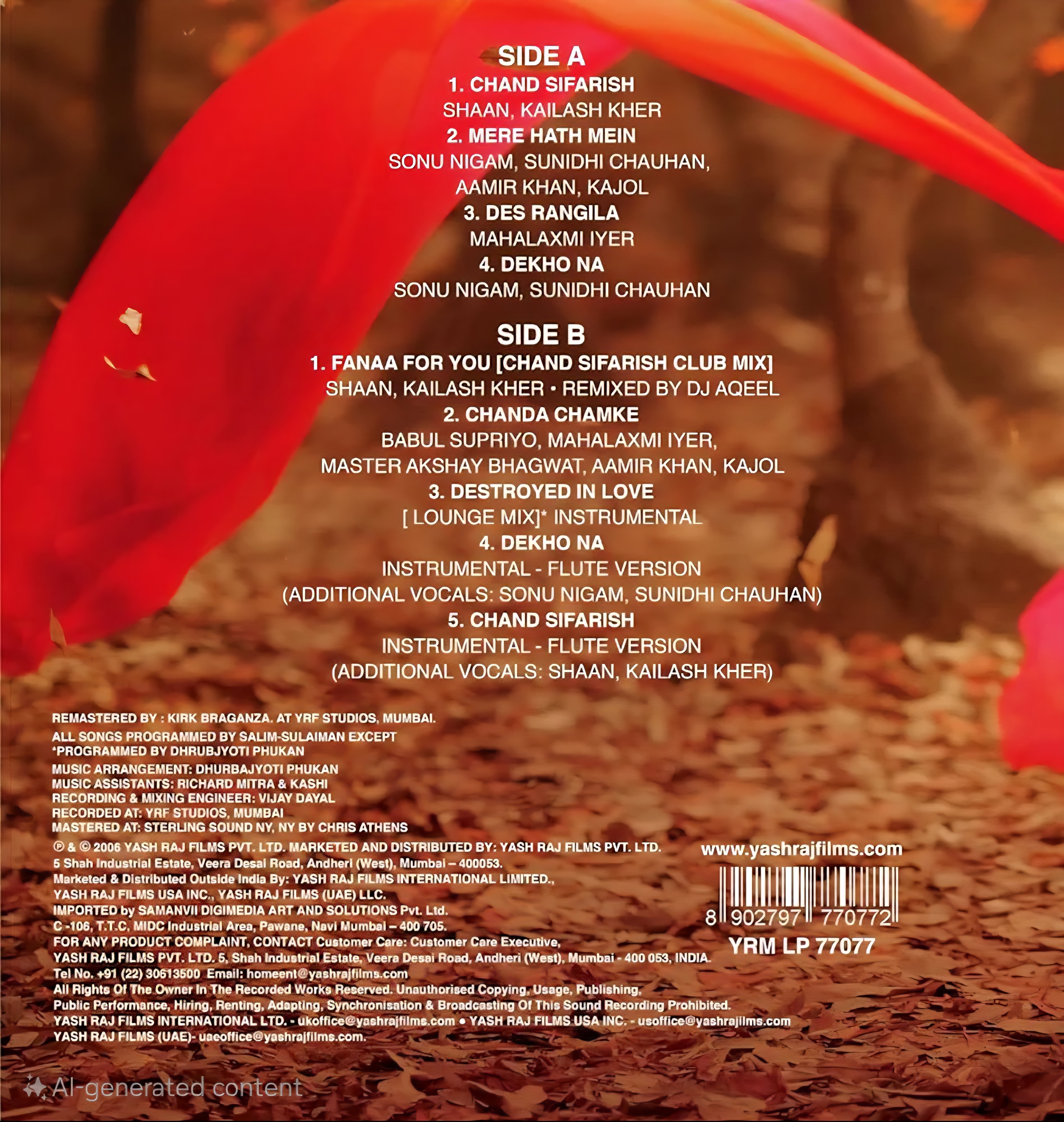 FANAA - VINYL RECORD ( GOLDEN ) - thumbnail 2