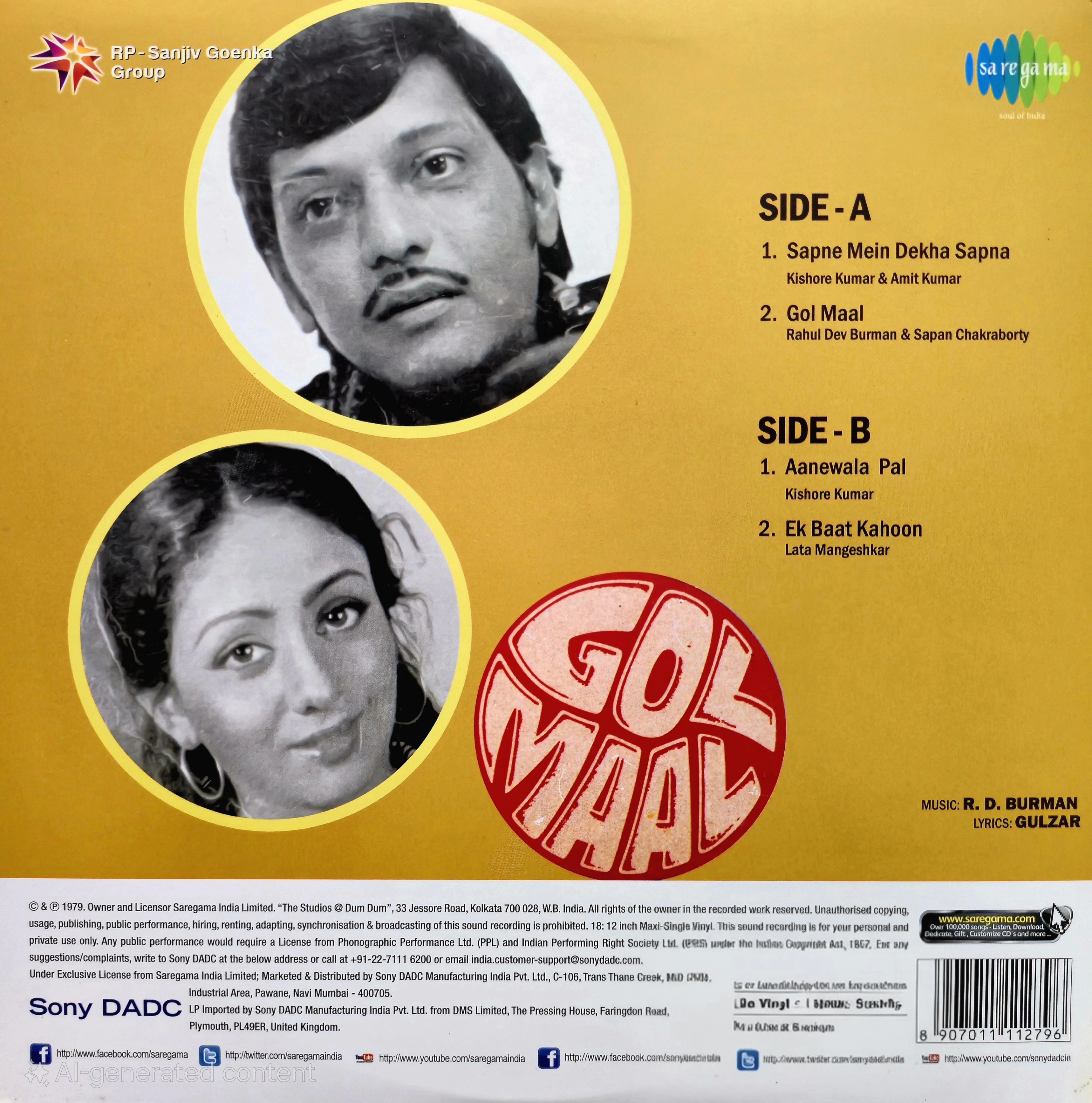 GOLMAAL - VINYL RECORD - thumbnail 2