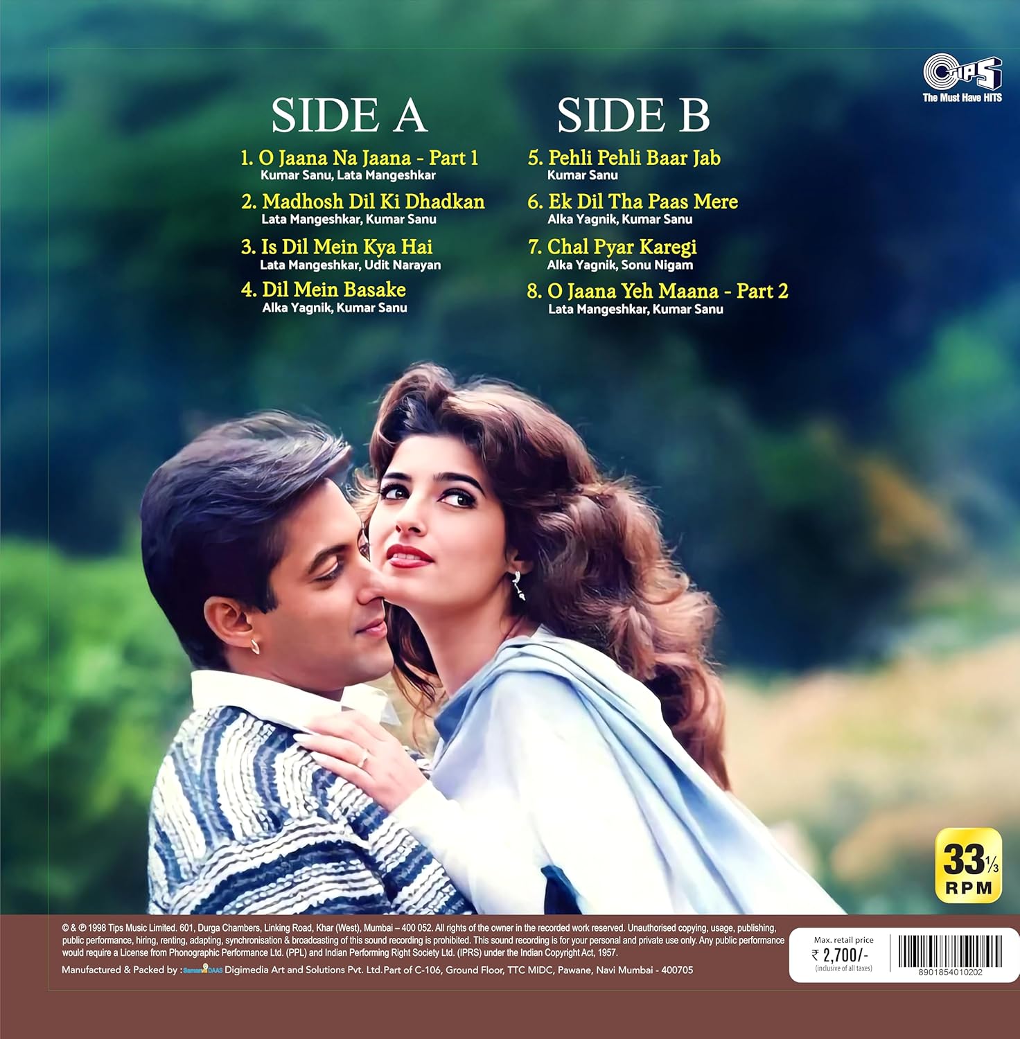 JAB PYAAR KISISE HOTA HAI - VINYL RECORD ( 180 G ) - thumbnail 2