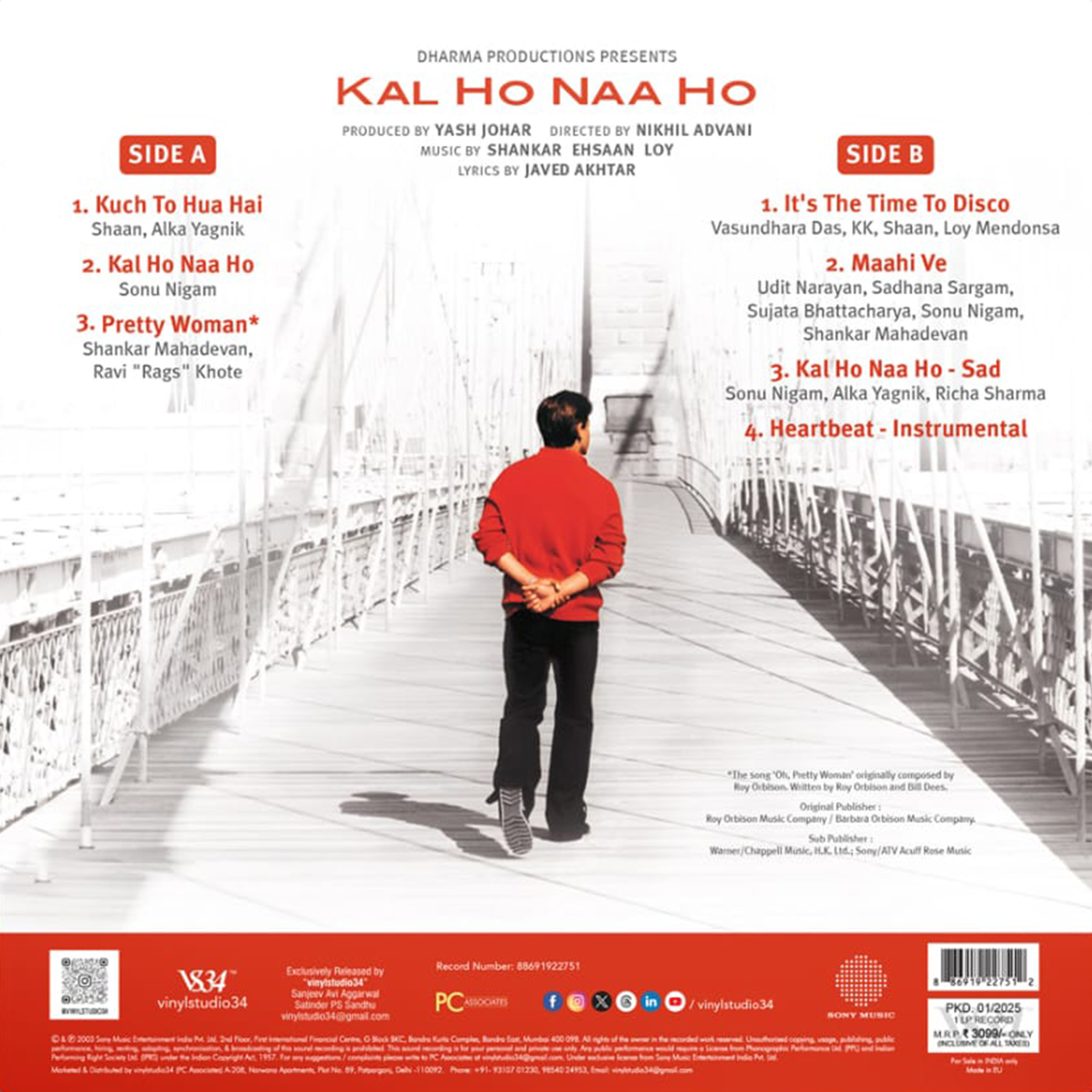KAL HO NAA HO -  VINYL RECORD - thumbnail 3