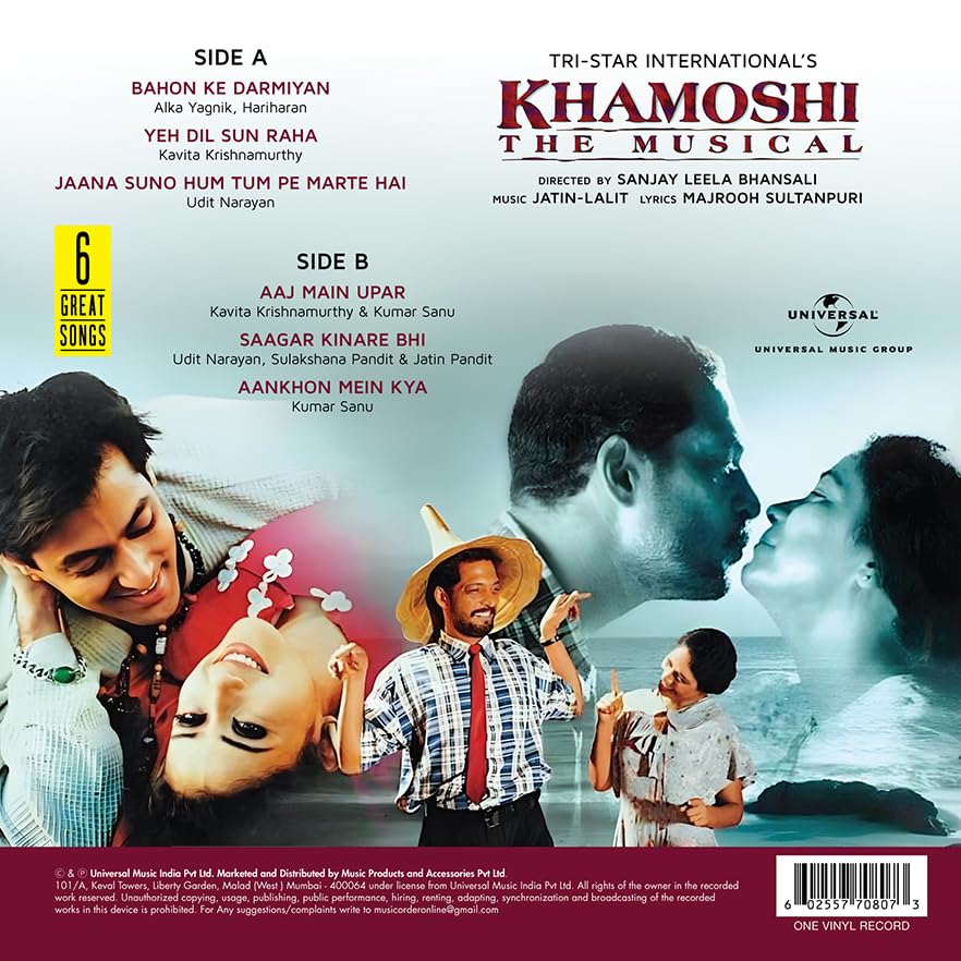KHAMOSHI THE MUSICAL - VINYL RECORD - thumbnail 4