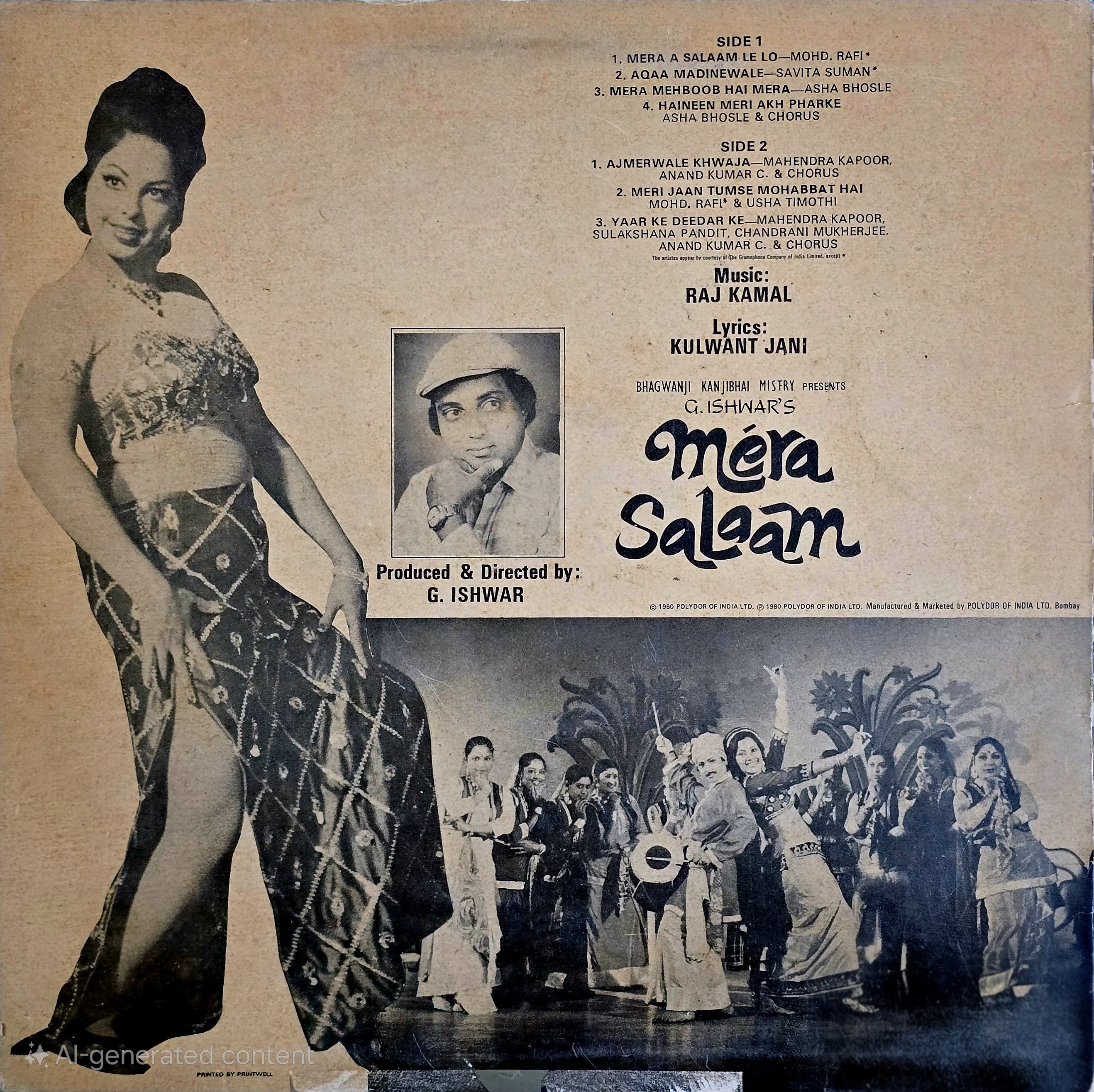 MERA SALAAM - VINYL RECORD ( POLYDOR / MINT / FIRST PRESSING) 2392 200 - thumbnail 2