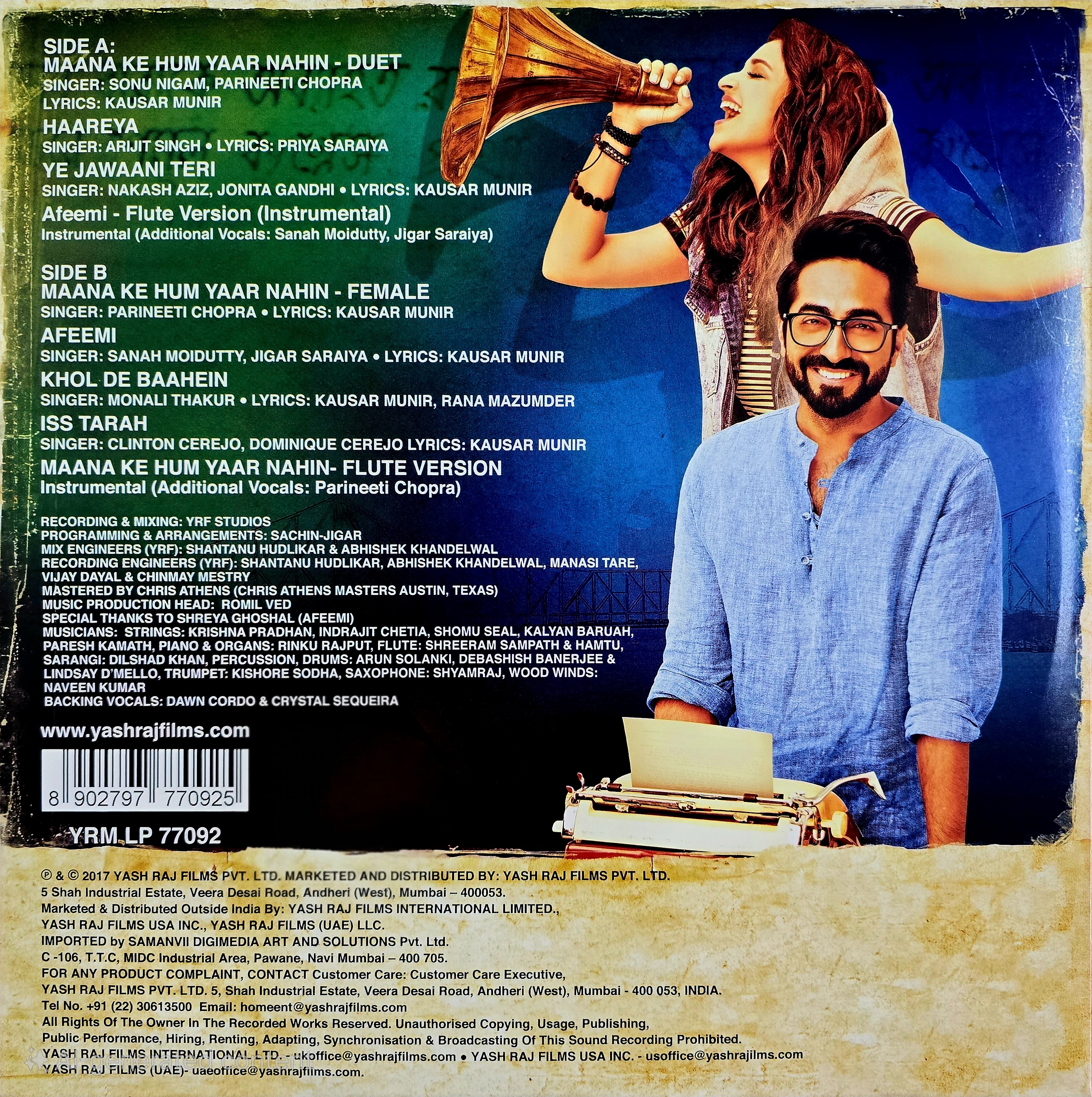MERI PYARI BINDU - VINYL RECORD ( PINK ) - thumbnail 2