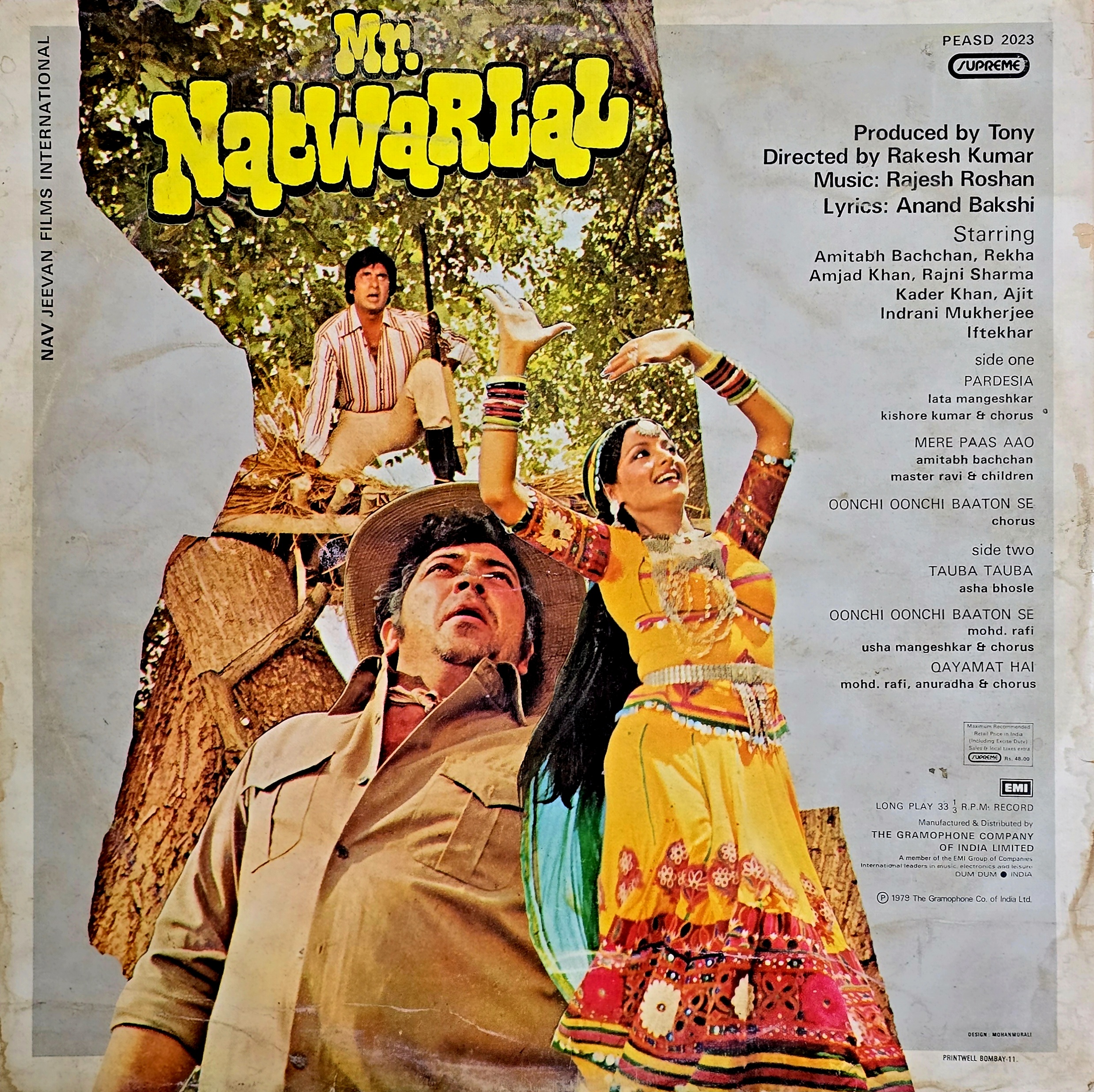 MR NATWARLAL - VINYL RECORD ( HMV / 95% / BOOKFOLD COVER ) PEASD. 2023 - thumbnail 3