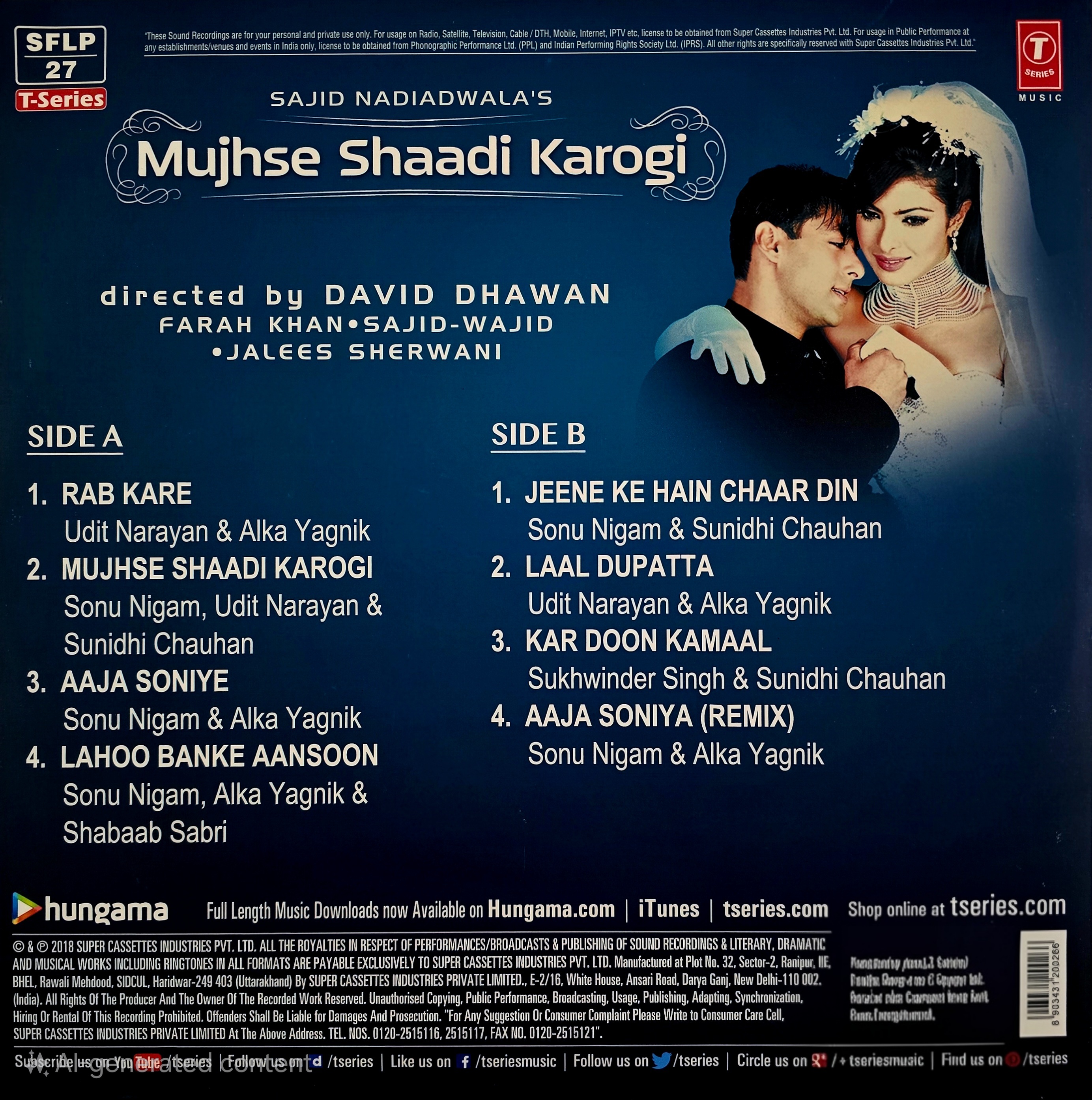 MUJHSE SHAADI KAROGI - VINYL RECORD - thumbnail 2