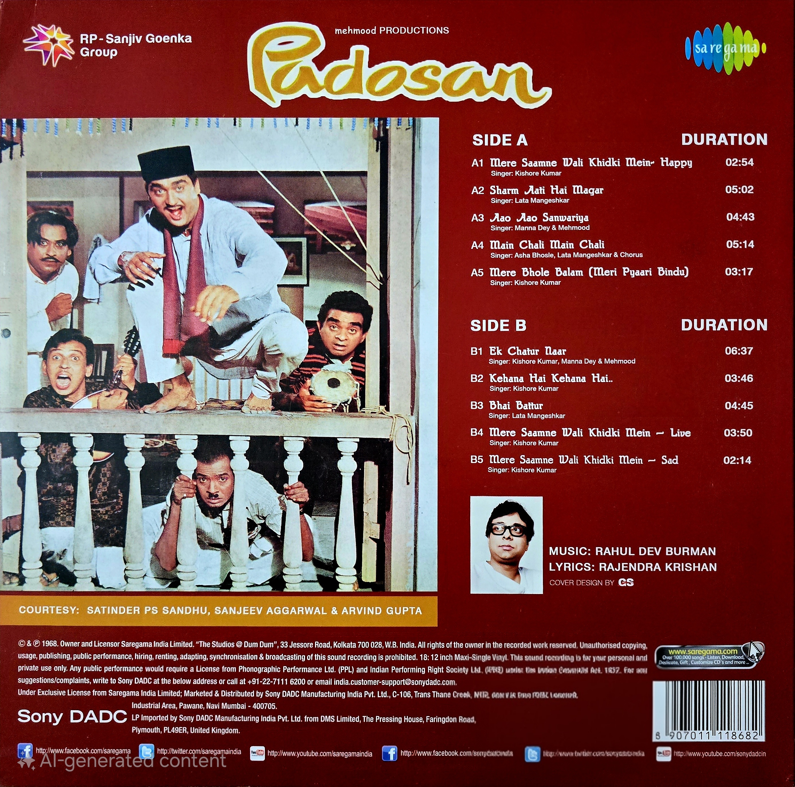 PADOSAN - VINYL RECORD ( MAROON ) - thumbnail 3