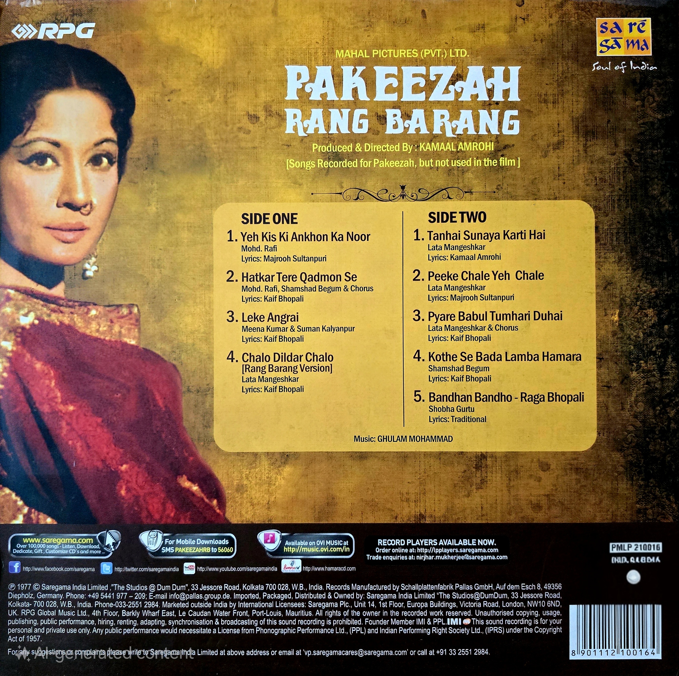 PAKEEZAH RANG BARANG - VINYL RECORD - thumbnail 2