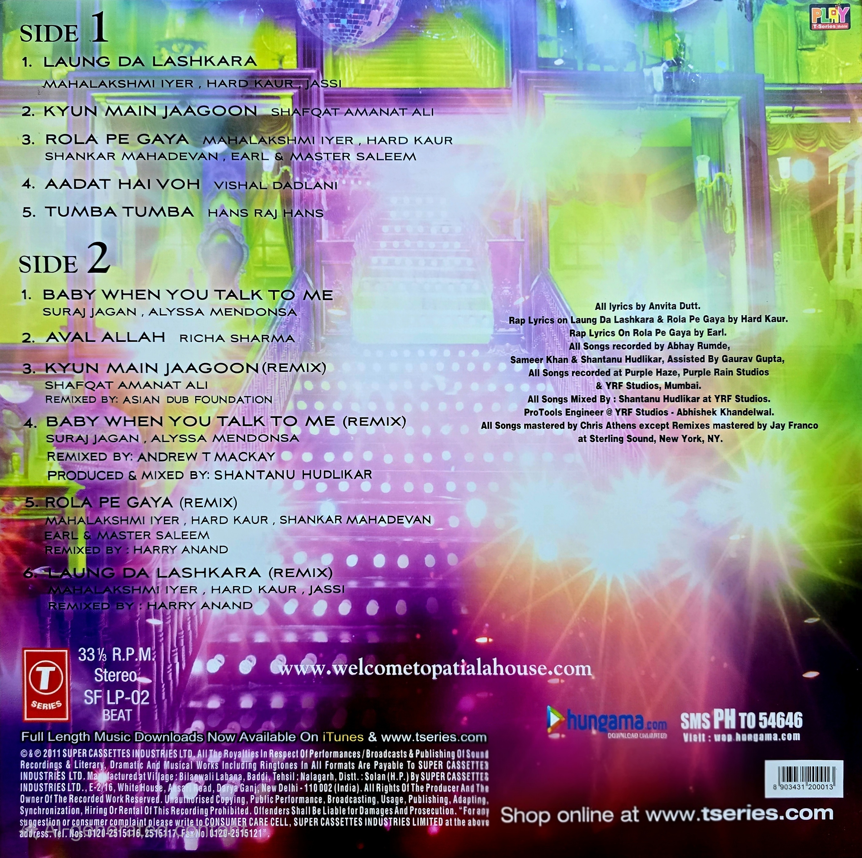 PATIALA HOUSE - VINYL RECORD - thumbnail 3
