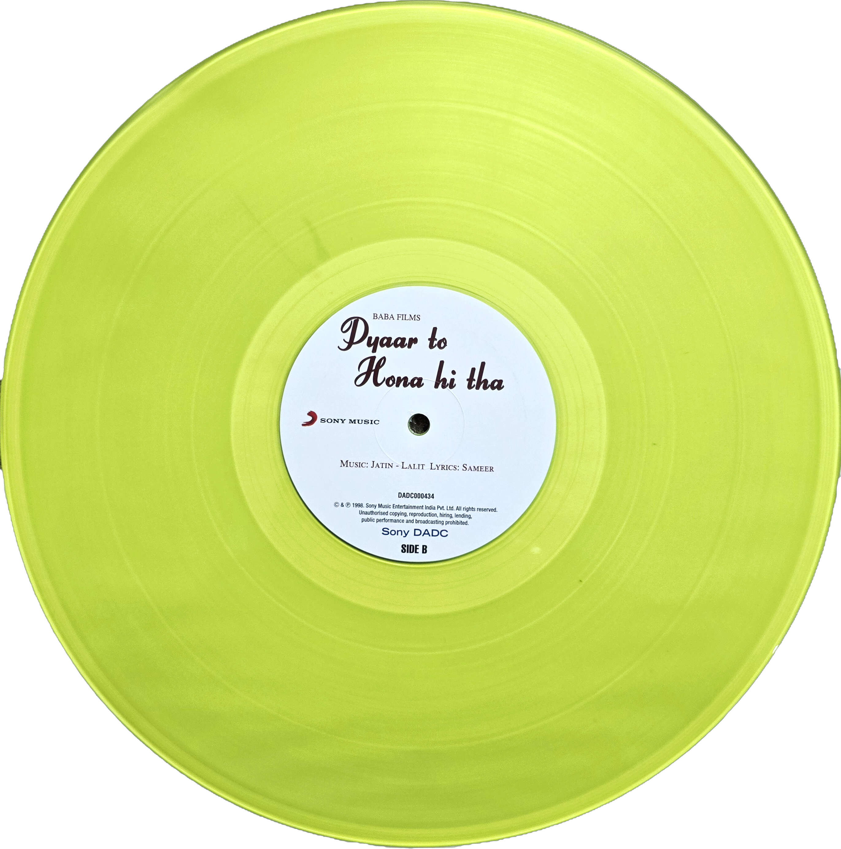 PYAAR TO HONA HI THA - VINYL RECORD - thumbnail 3