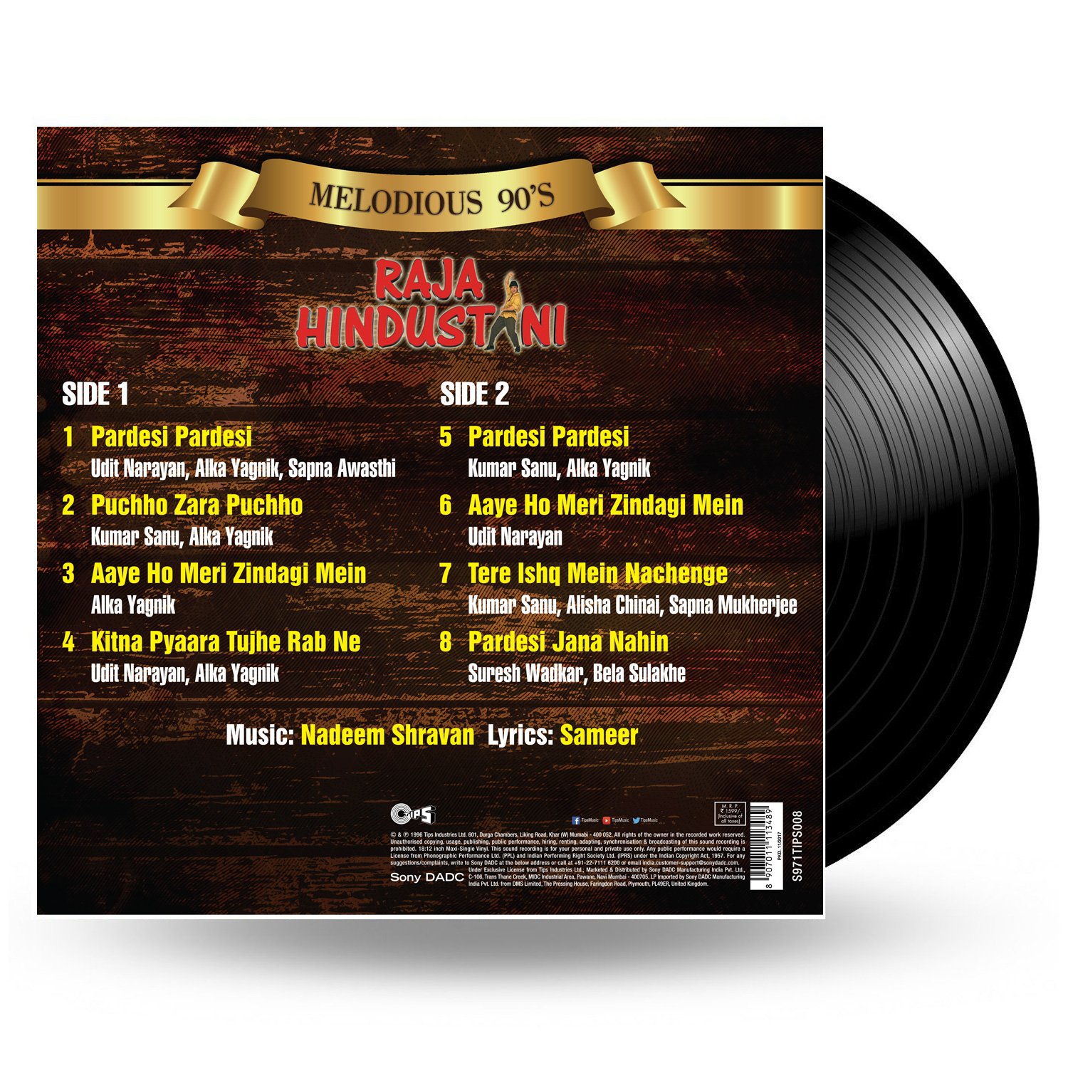 RAJA HINDUSTANI - VINYL RECORD - thumbnail 2