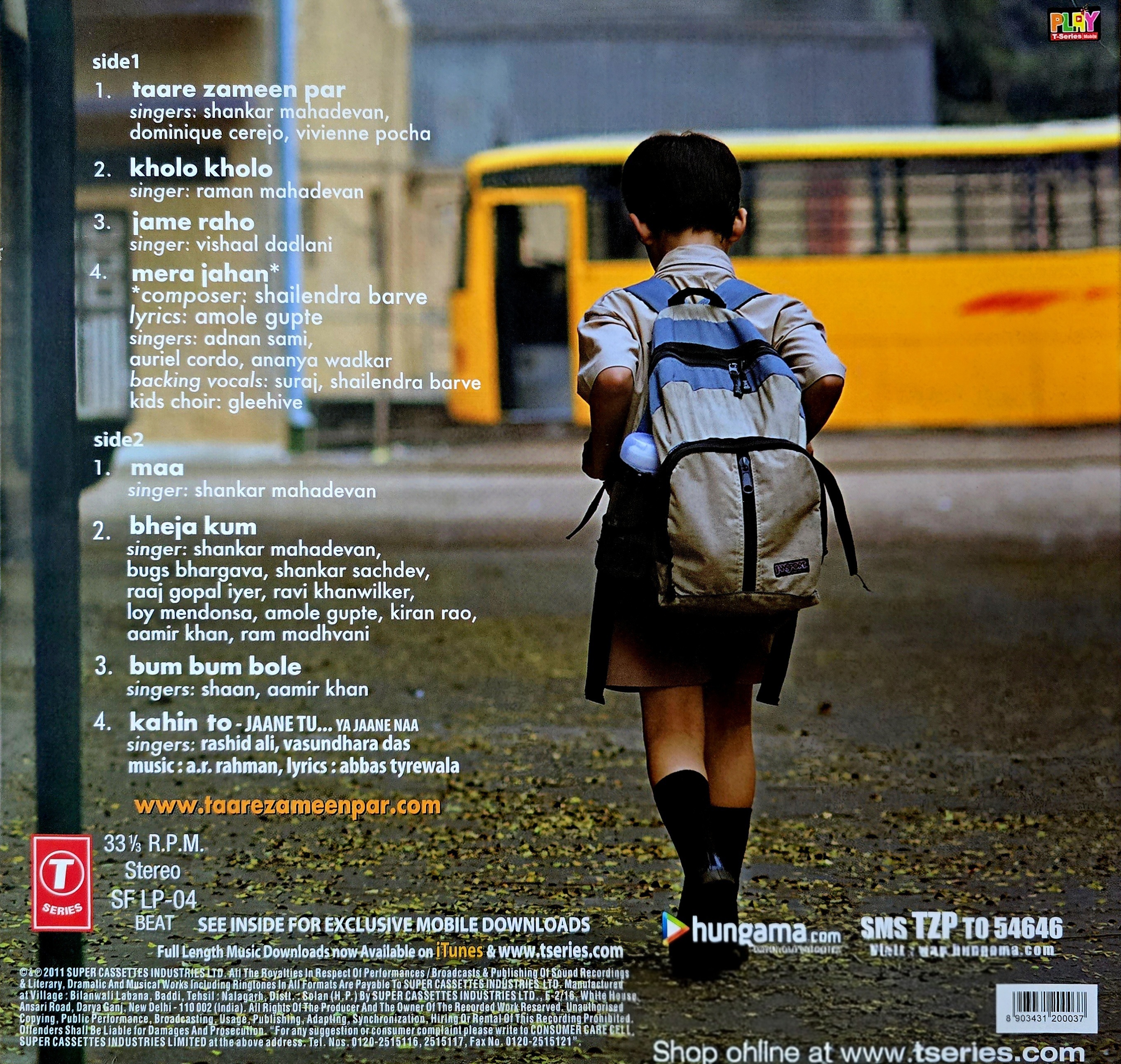 TAARE ZAMEEN PAR - VINYL RECORD - thumbnail 3