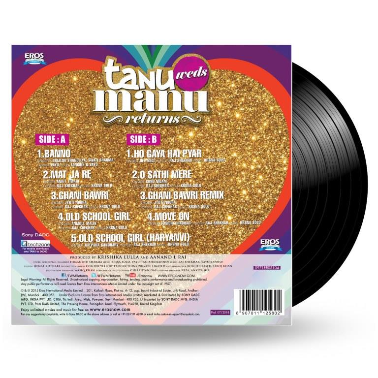 TANU WEDS MANU RETURNS - VINYL RECORD - thumbnail 2