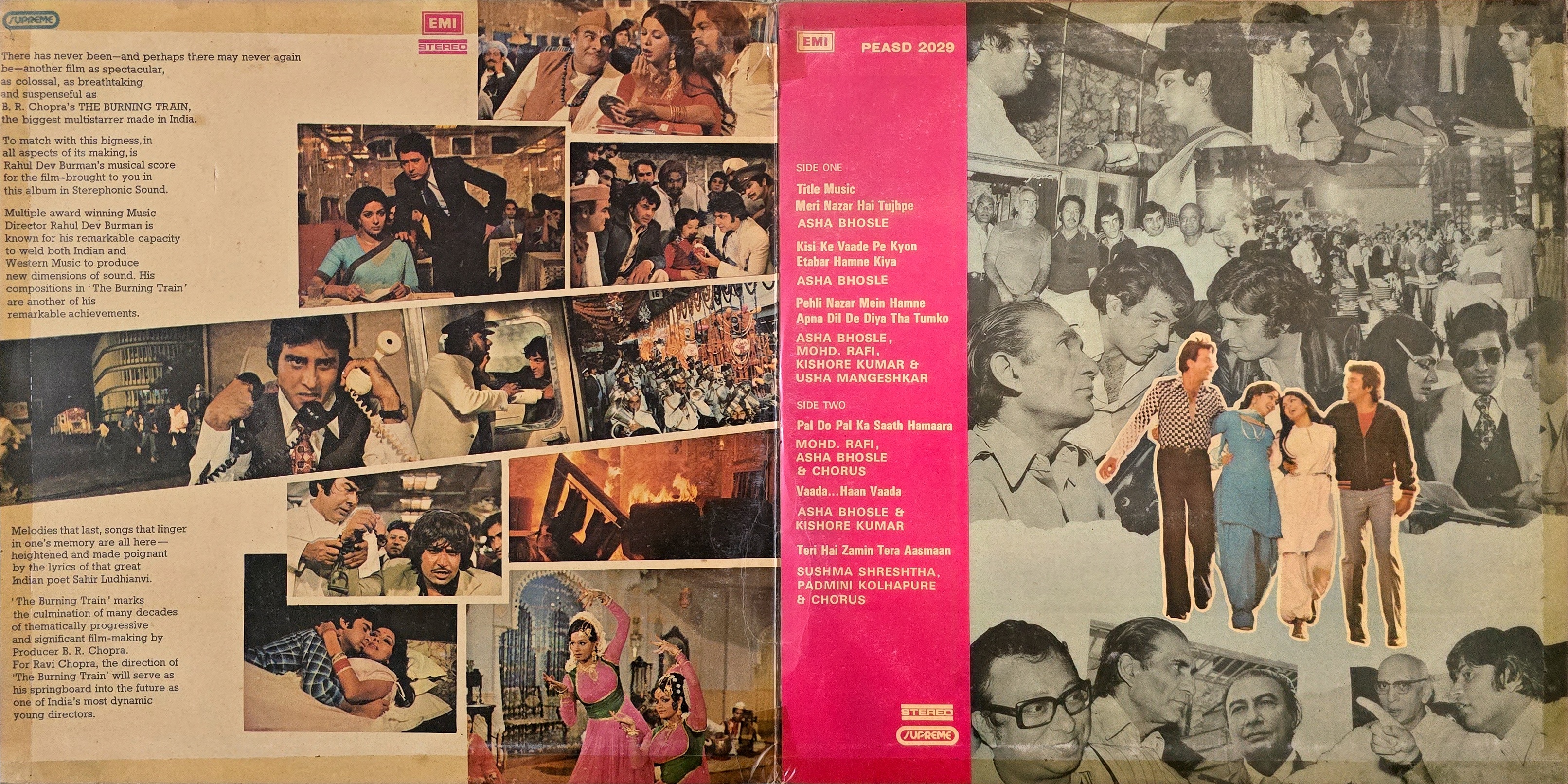 THE BURNING TRAIN - LP RECORD ( HMV / MINT ) EDGE TAPED / PEASD 2029 - thumbnail 2