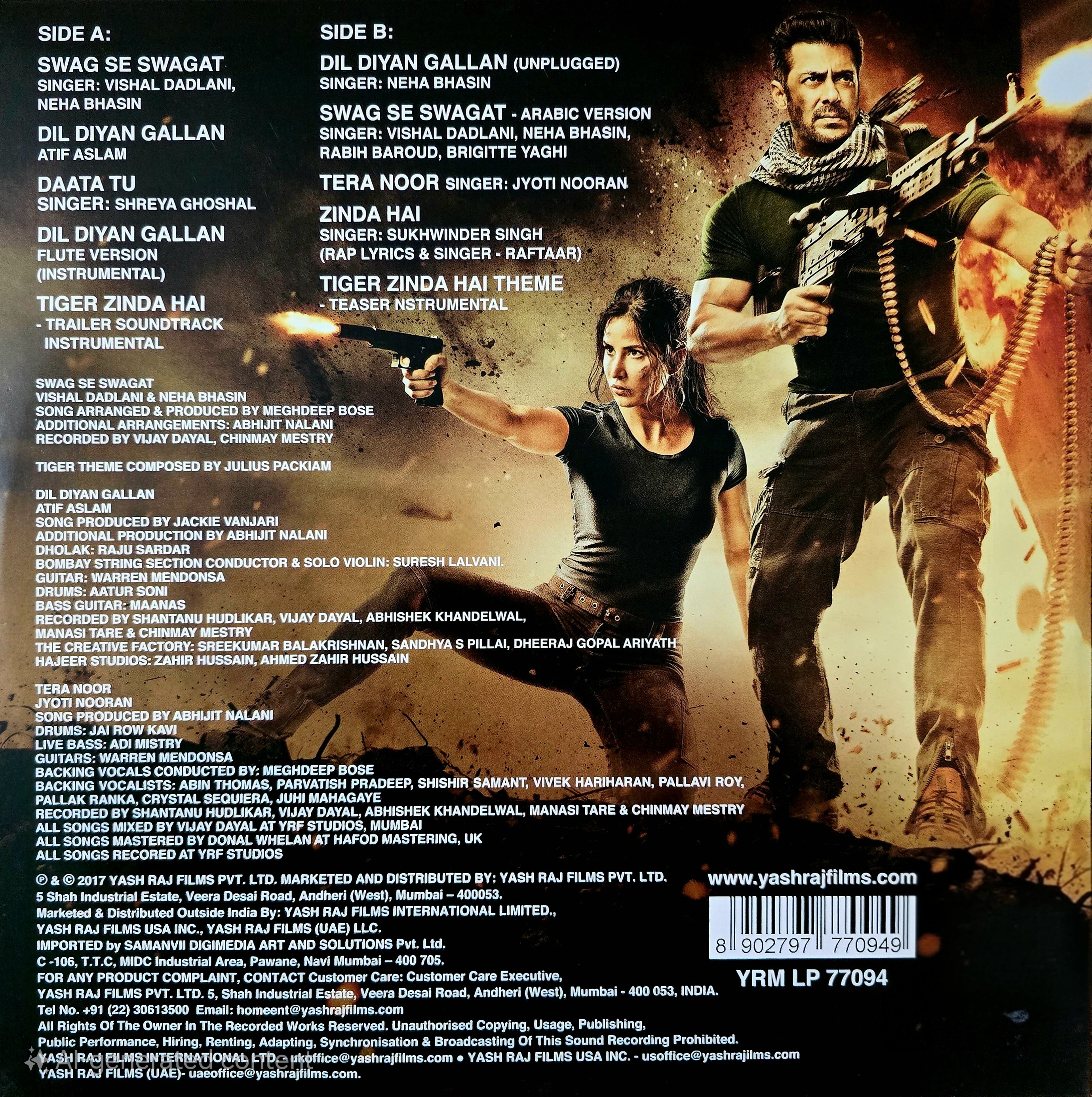 TIGER ZINDA HAI - VINYL RECORD ( WHITE ) - thumbnail 3