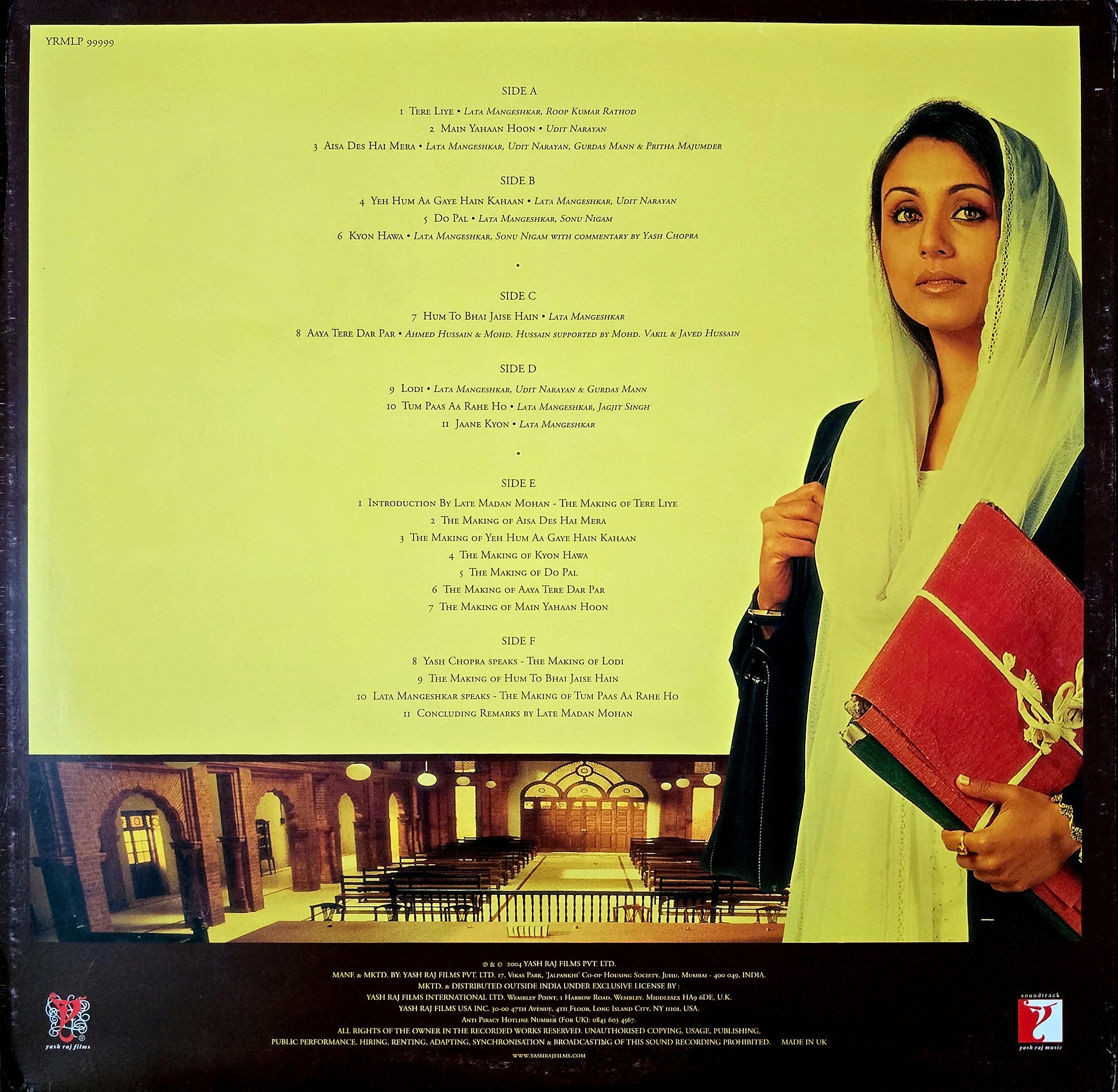 VEER ZAARA 3 LP SET - VINYL RECORD - thumbnail 5