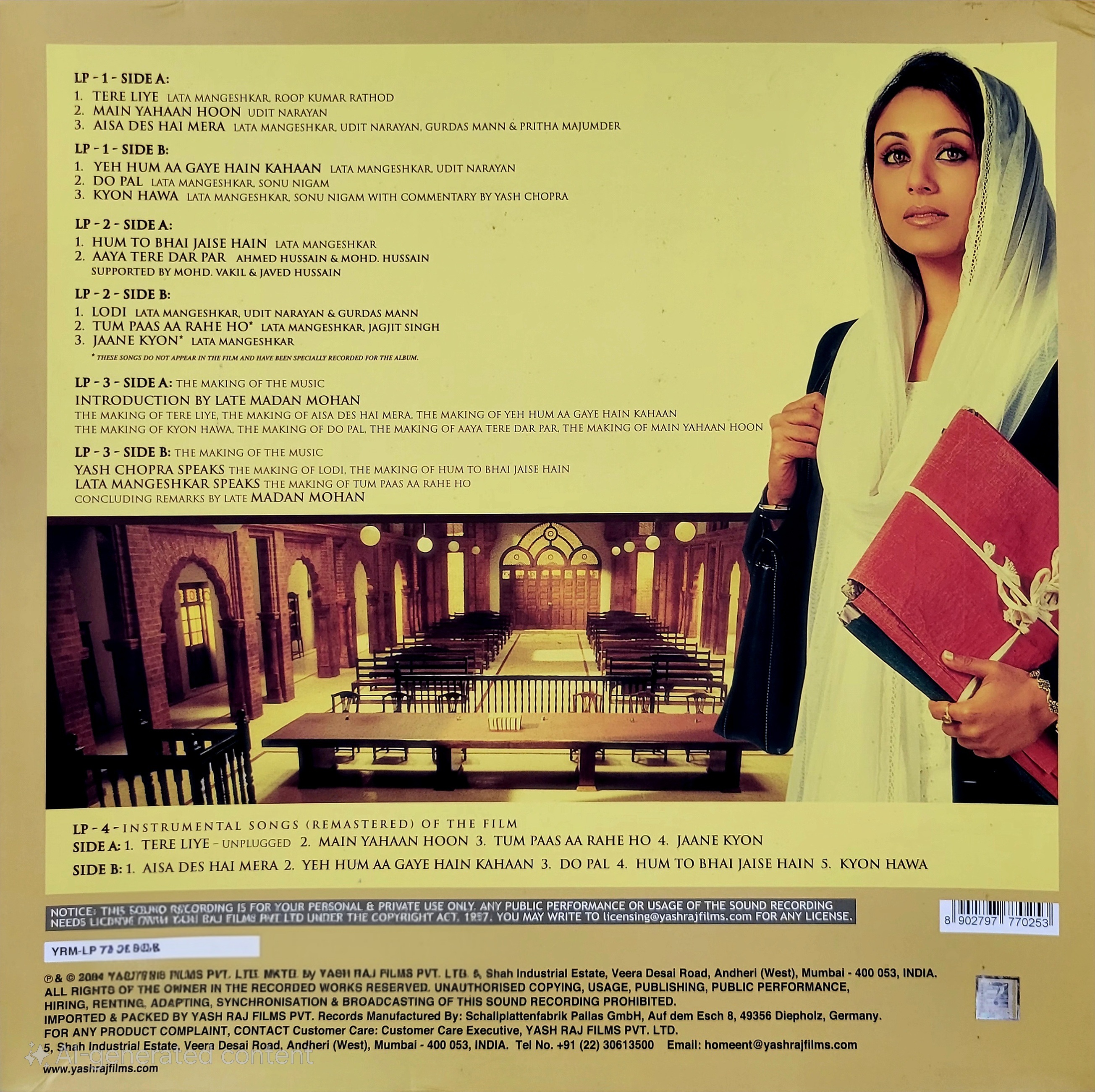VEER ZAARA 4LP SET BOX - VINYL RECORD - thumbnail 10