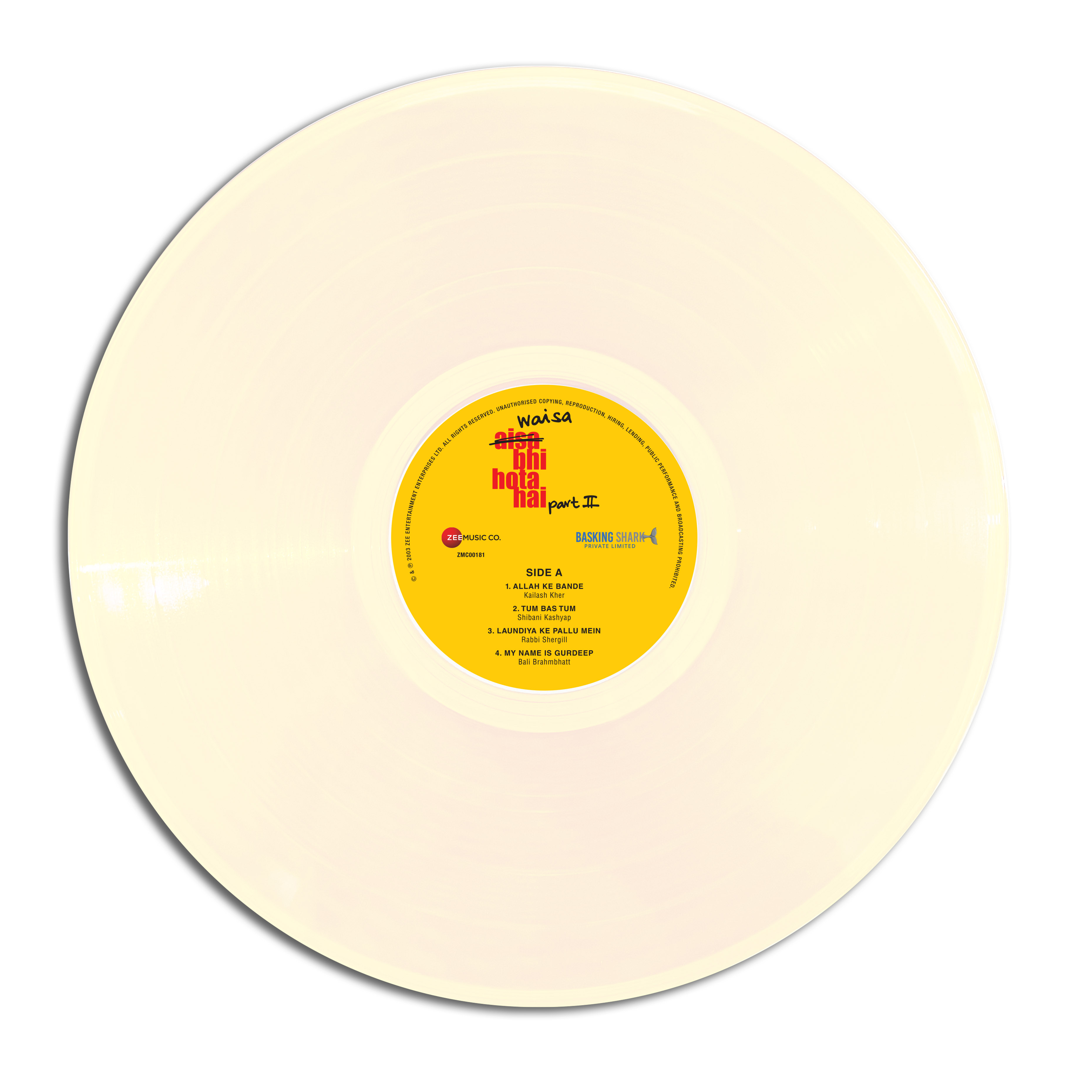 WAISA BHI HOTA HAI : PART 2 - VINYL RECORD ( WHITE ) - thumbnail 3
