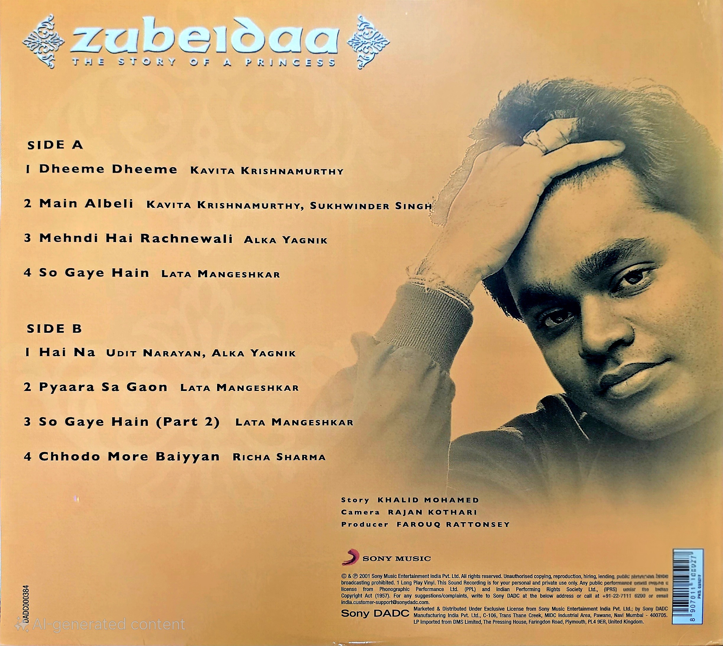 ZUBIEDAA - VINYL RECORD ( 1ST EDITION ) - thumbnail 2