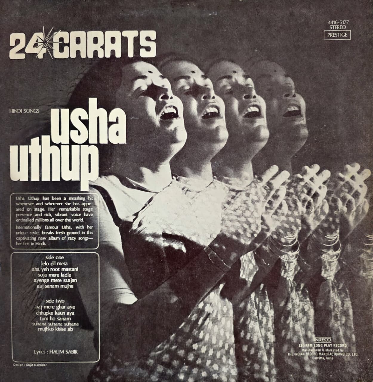 24 CARATS USHA UTHUP - LP RECORD ( INRECO / MINT ) 4416 5177 - thumbnail 2