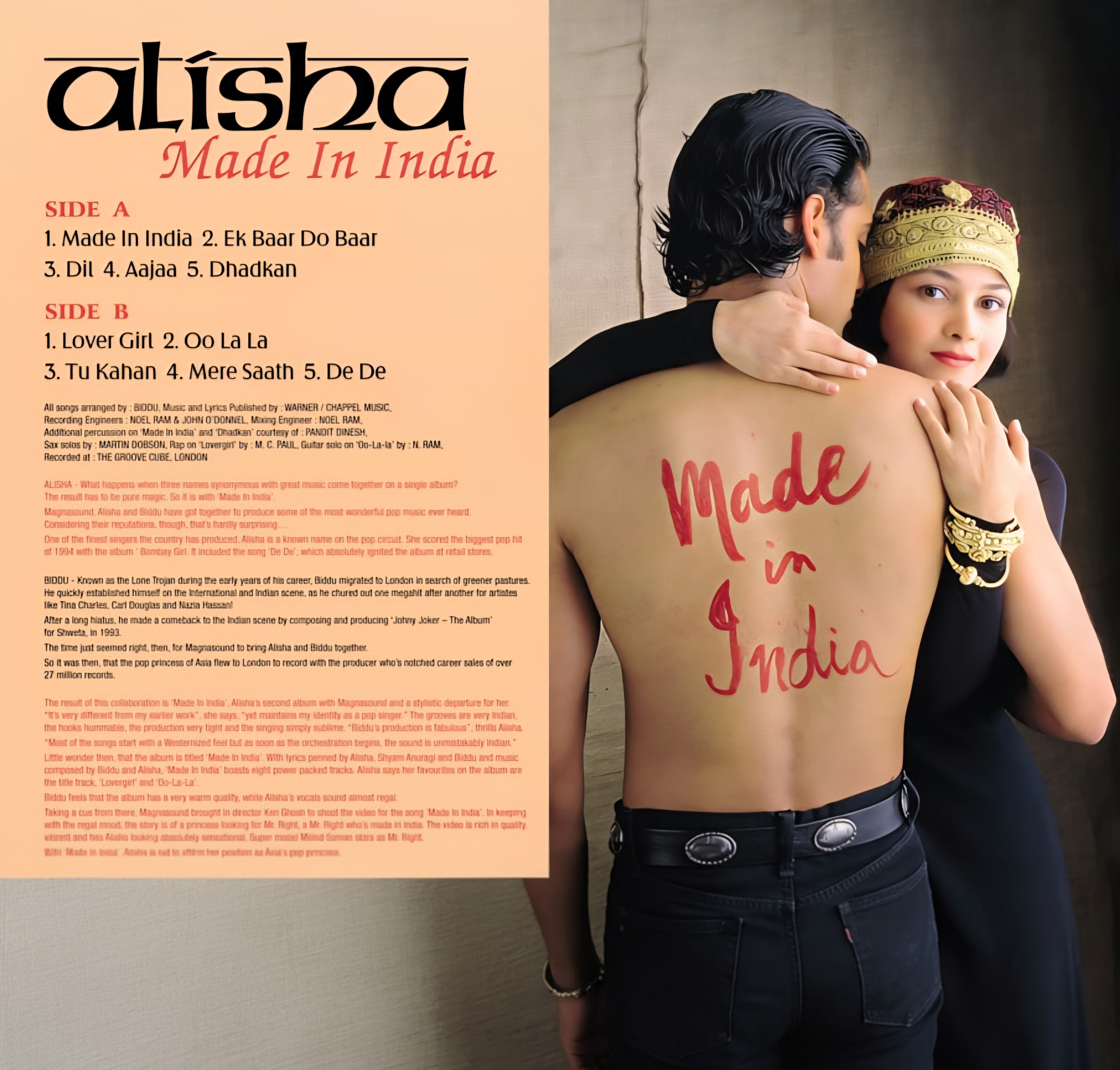 ALISHA : MADE IN INDIA - VINYL RECORD  - thumbnail 2
