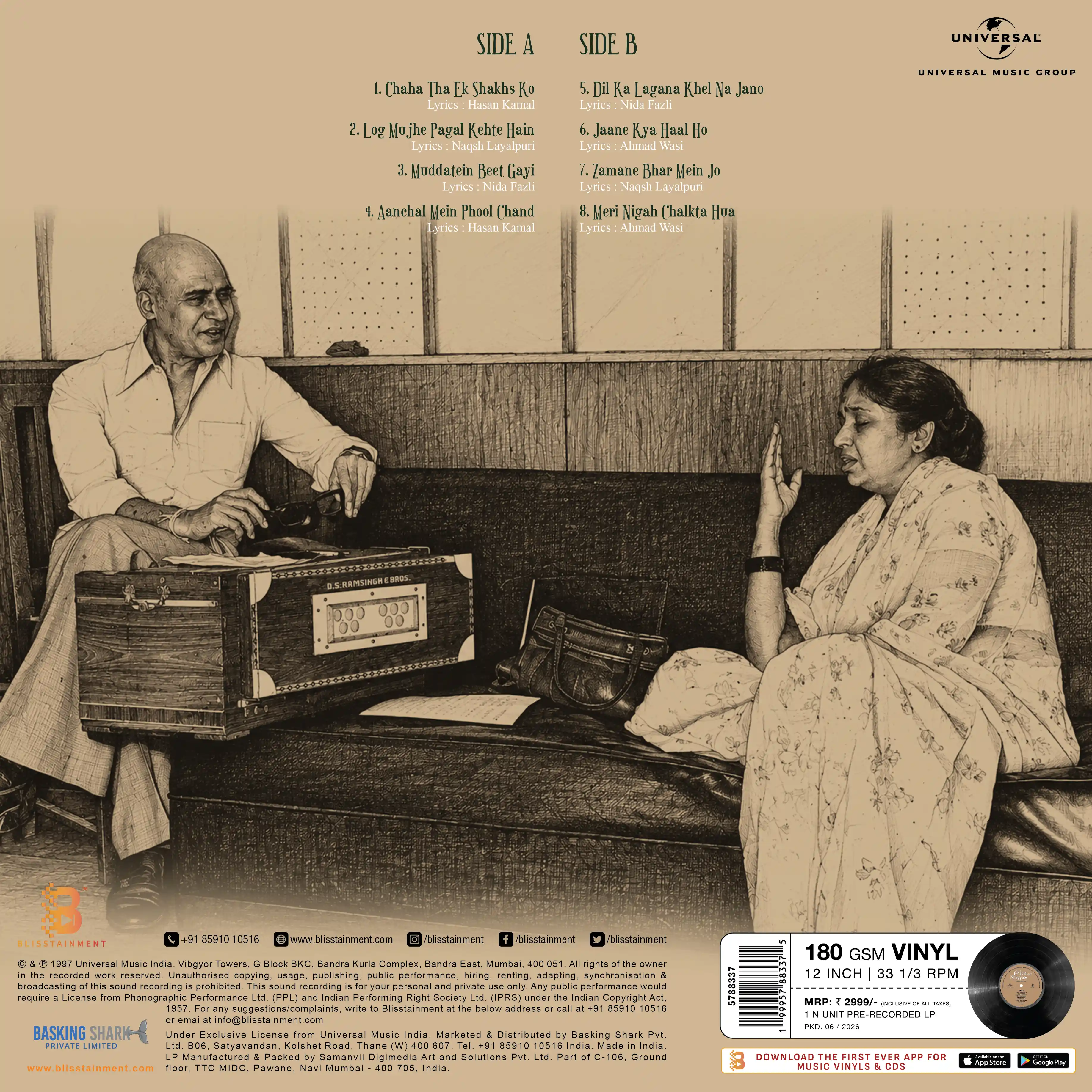 ASHA AUR KHAYYAM - VINYL RECORD (PRE-BOOK) - thumbnail 4