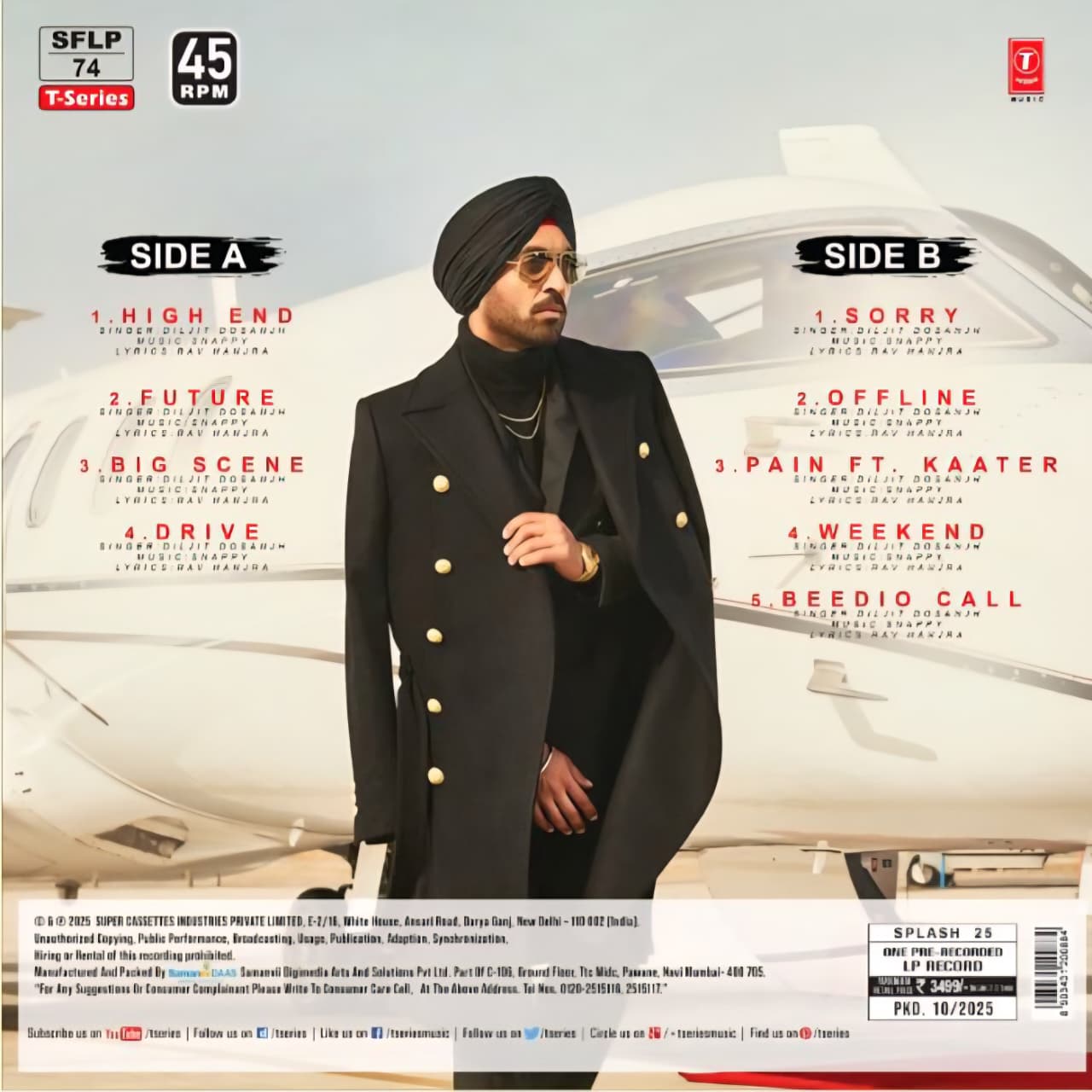 CONFIDENTIAL : DILJIT DOSANJH - VINYL RECORD ( PRE BOOK ) - thumbnail 3