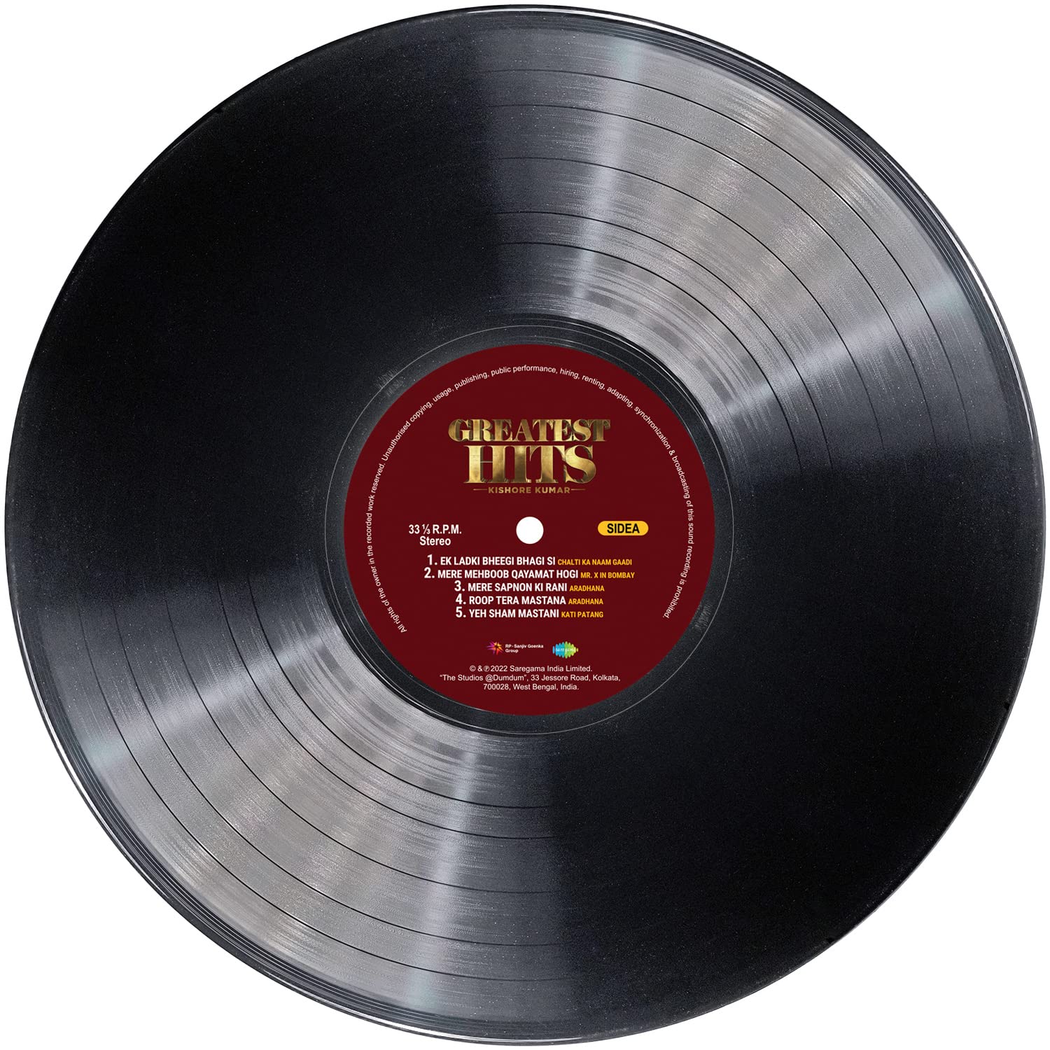GREATEST HITS KISHORE KUMAR - VINYL RECORD - thumbnail 3