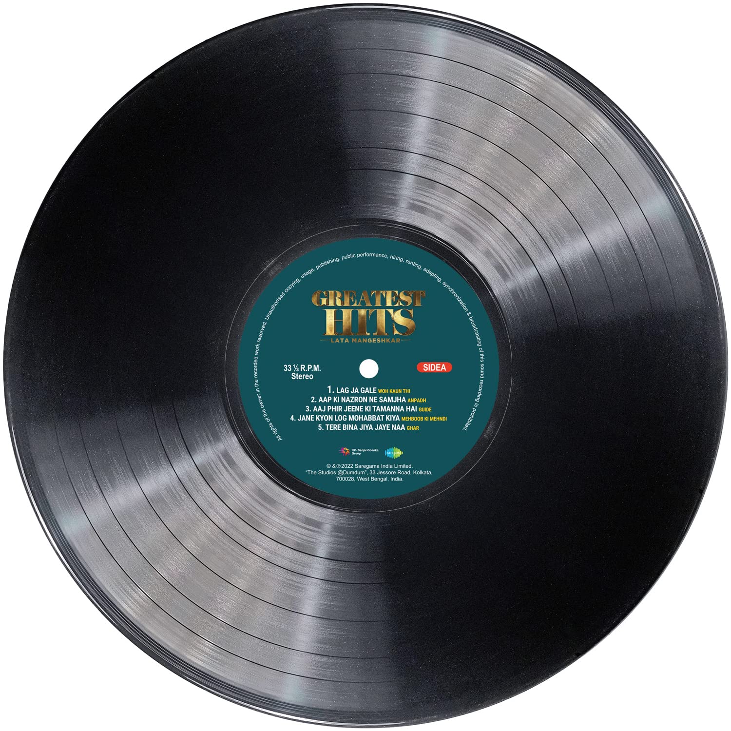 GREATEST HITS LATA MANGESHKAR -  VINYL RECORD - thumbnail 3