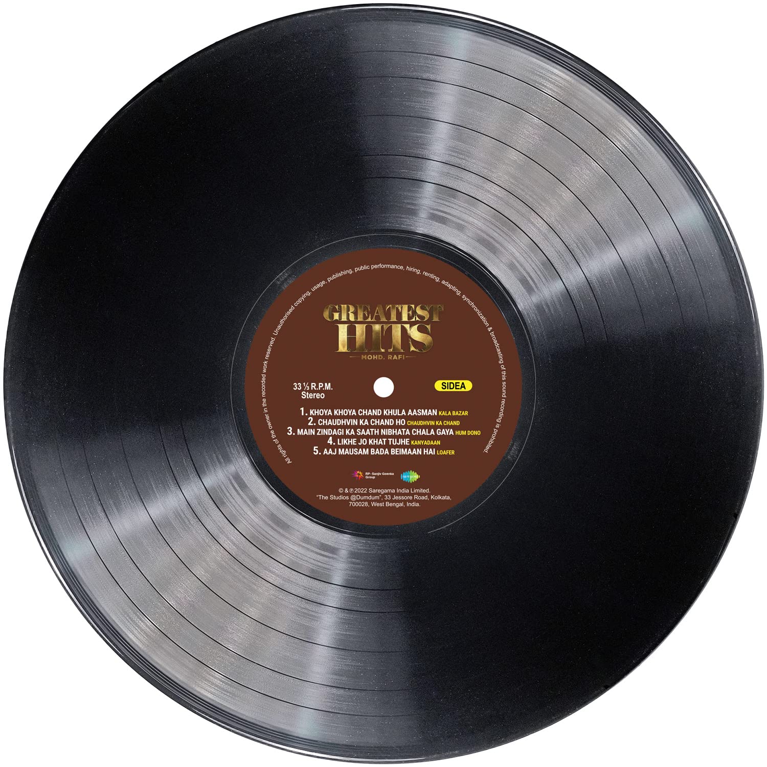 GREATEST HITS MOHD RAFI -  VINYL RECORD - thumbnail 3