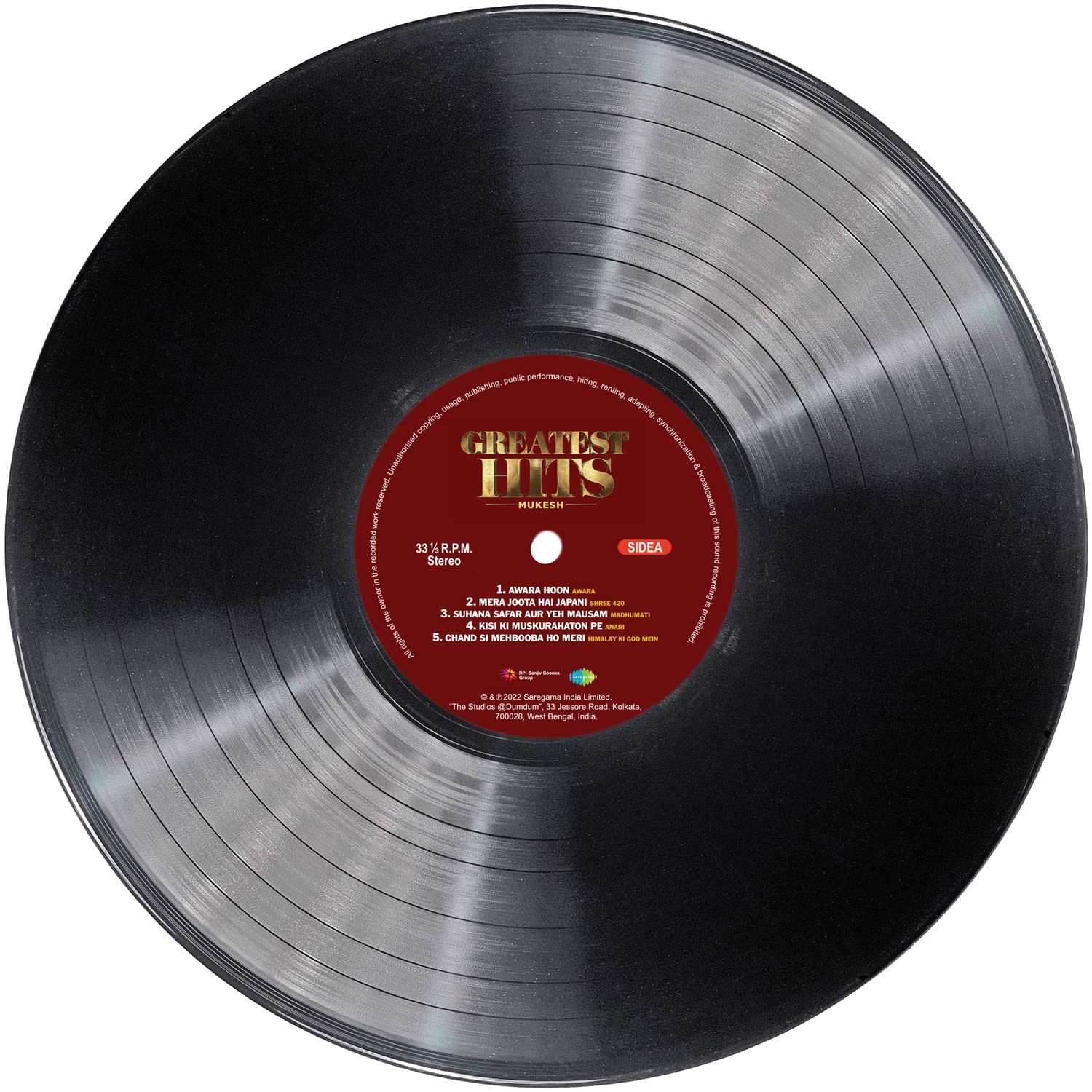GREATEST HITS MUKESH - VINYL RECORD - thumbnail 3