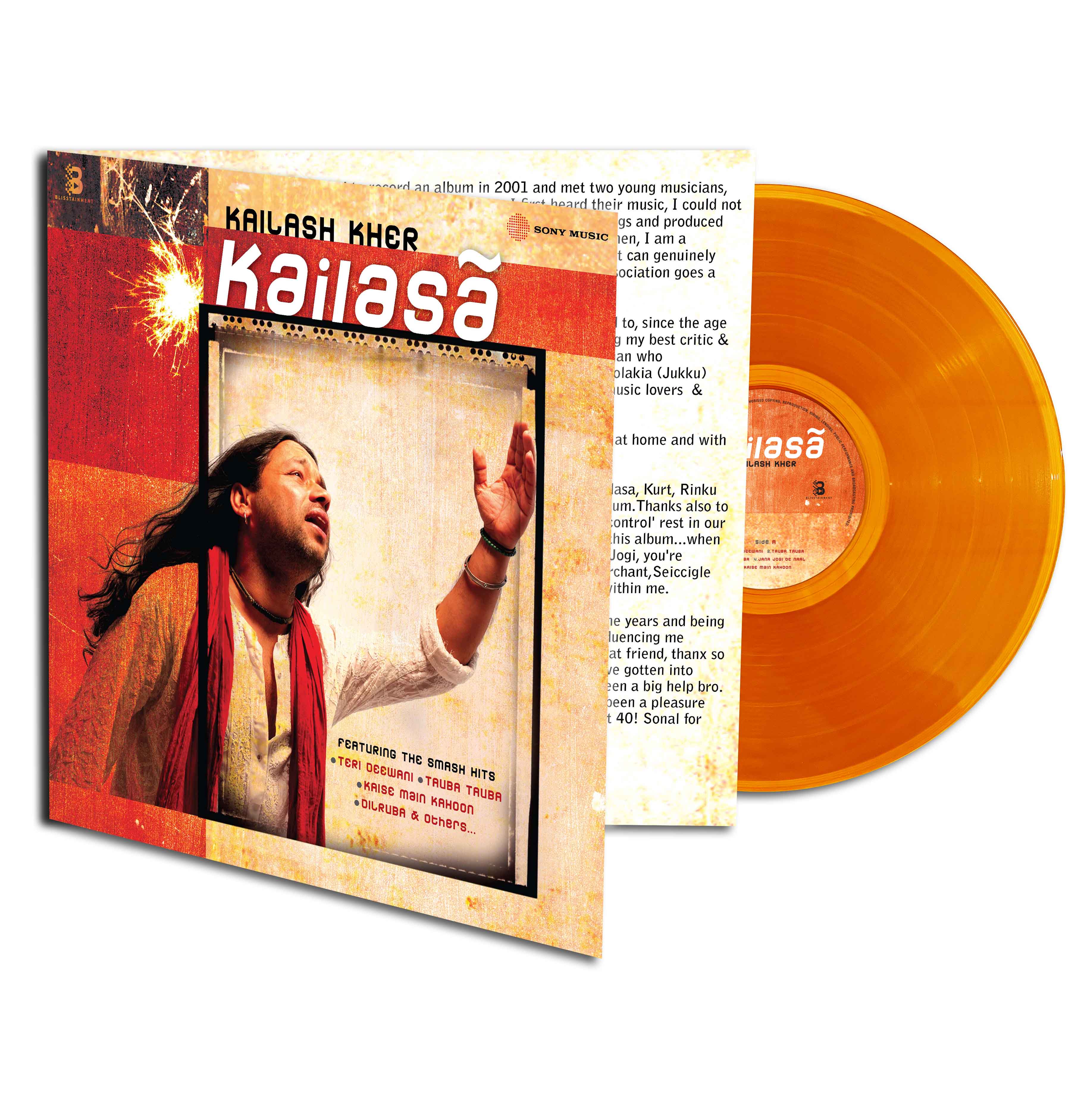 KAILASA : KAILASH KHER - VINYL RECORD ( 2ND EDITION / ORANGE ) - thumbnail 1