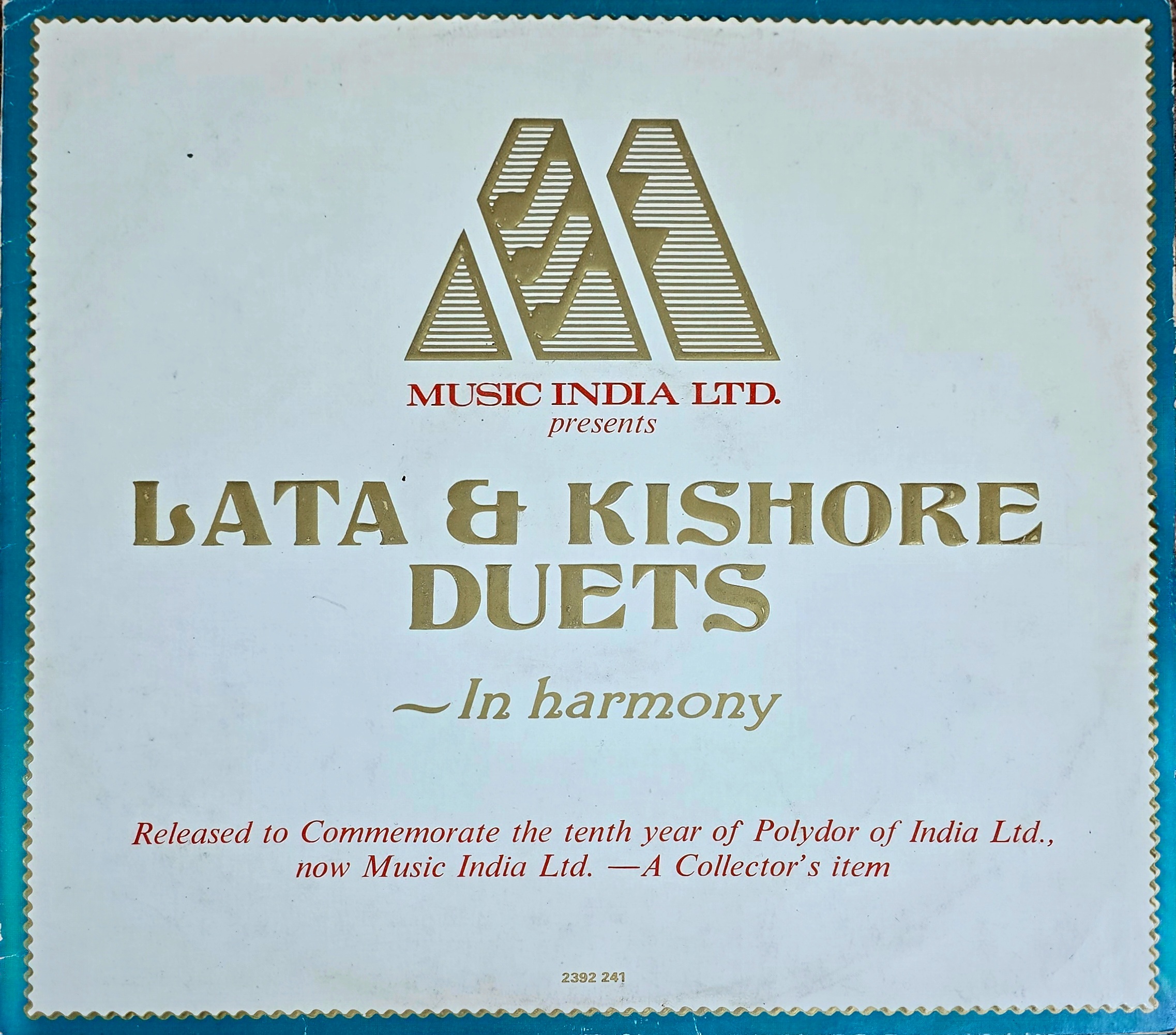 LATA AND KISHORE DUETS : IN HARMONY - LP RECORD ( POLYDOR / 95% ) 2392 241 - thumbnail 1