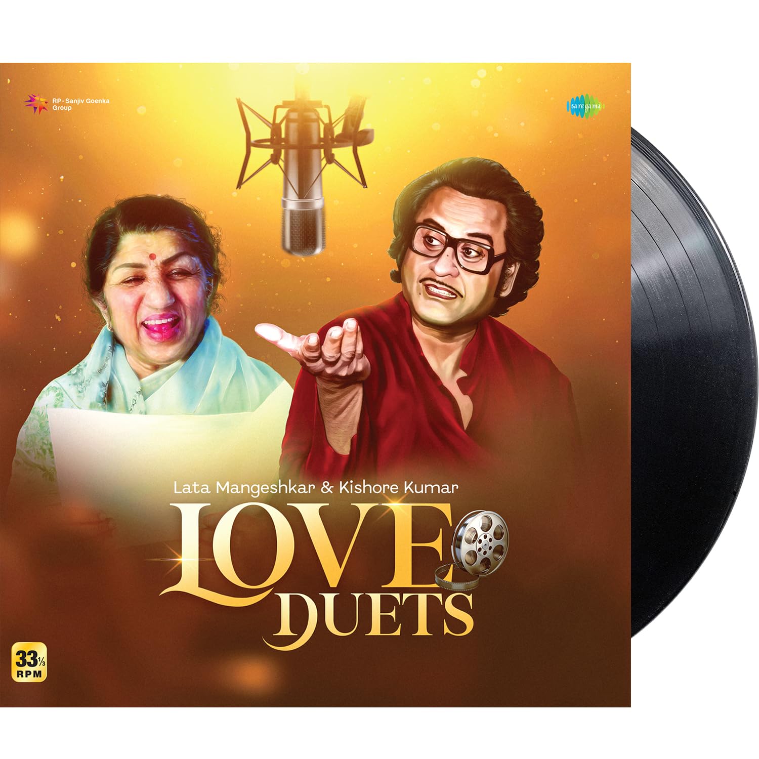 LATA MANGESHKAR & KISHORE KUMAR : LOVE DUETS - VINYL RECORD - thumbnail 1