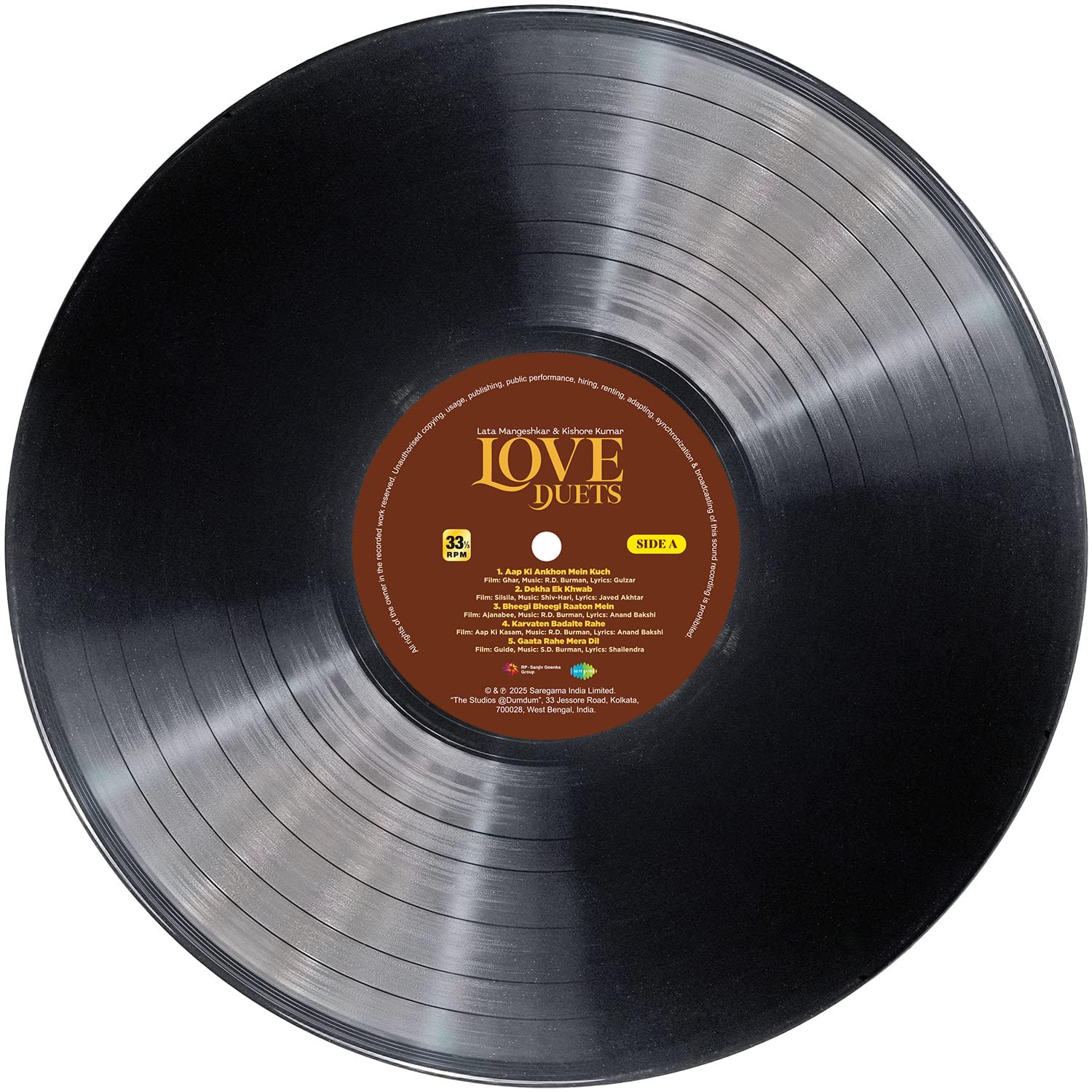 LATA MANGESHKAR & KISHORE KUMAR : LOVE DUETS - VINYL RECORD - thumbnail 3