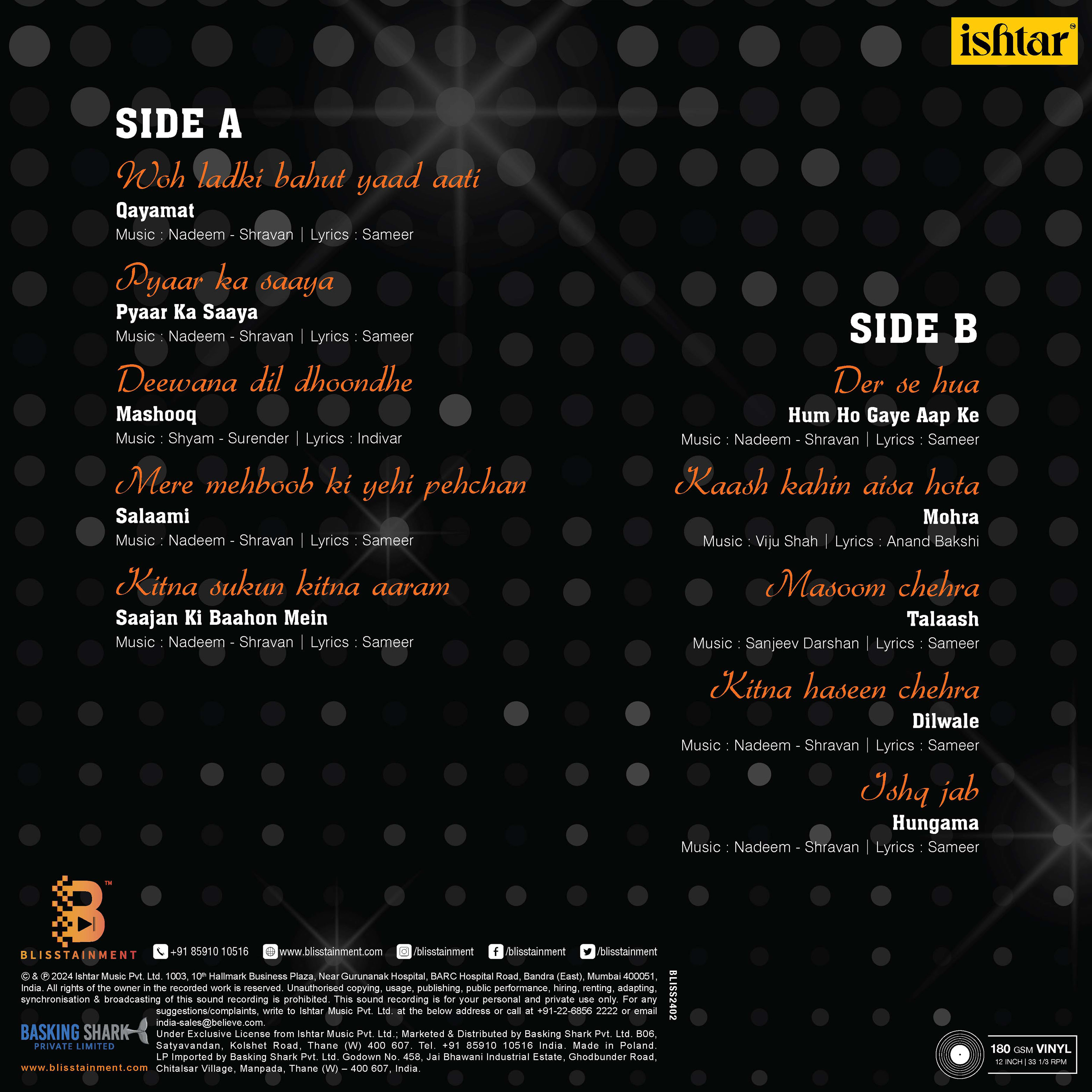 LEGEND : KUMAR SANU HITS - VINYL RECORD - thumbnail 3