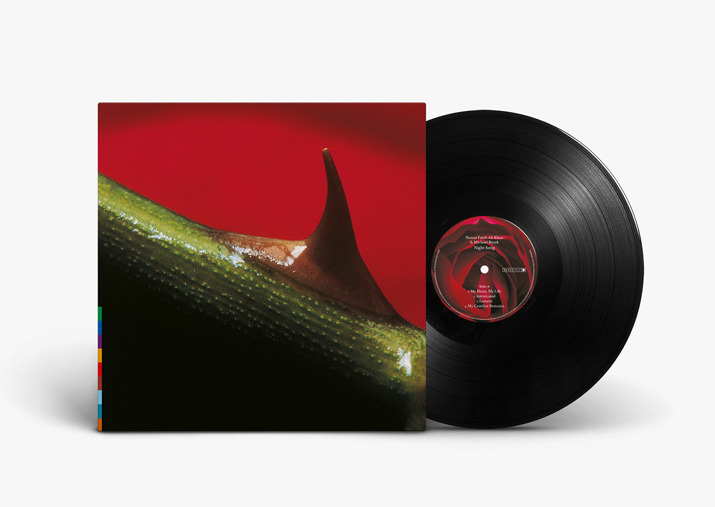 NIGHT SONG : NUSRAT FATEH ALI KHAN & MICHAEL BROOK - VINYL RECORD - thumbnail 1