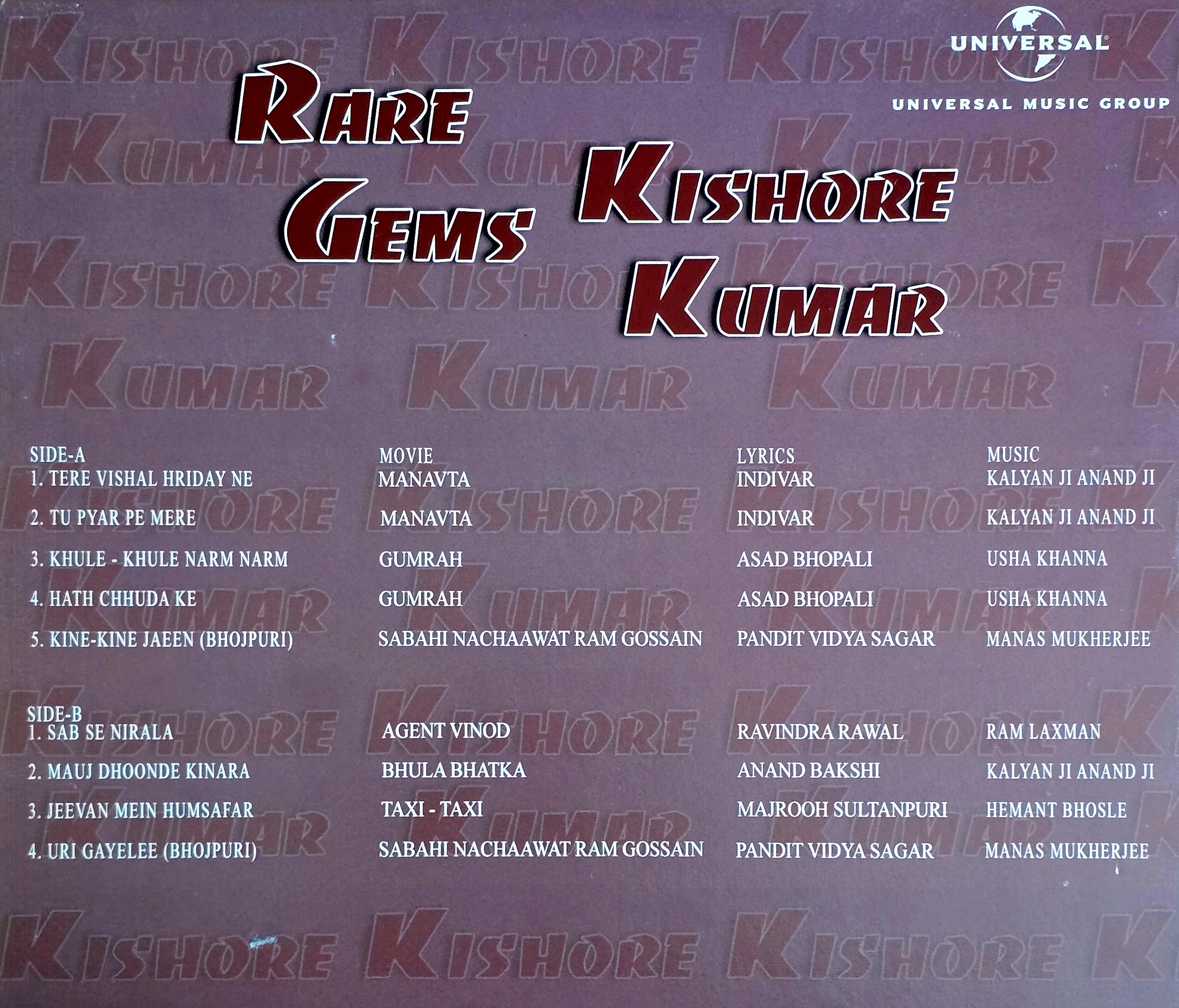 RARE GEMS : KISHORE KUMAR - VINYL RECORD - thumbnail 3