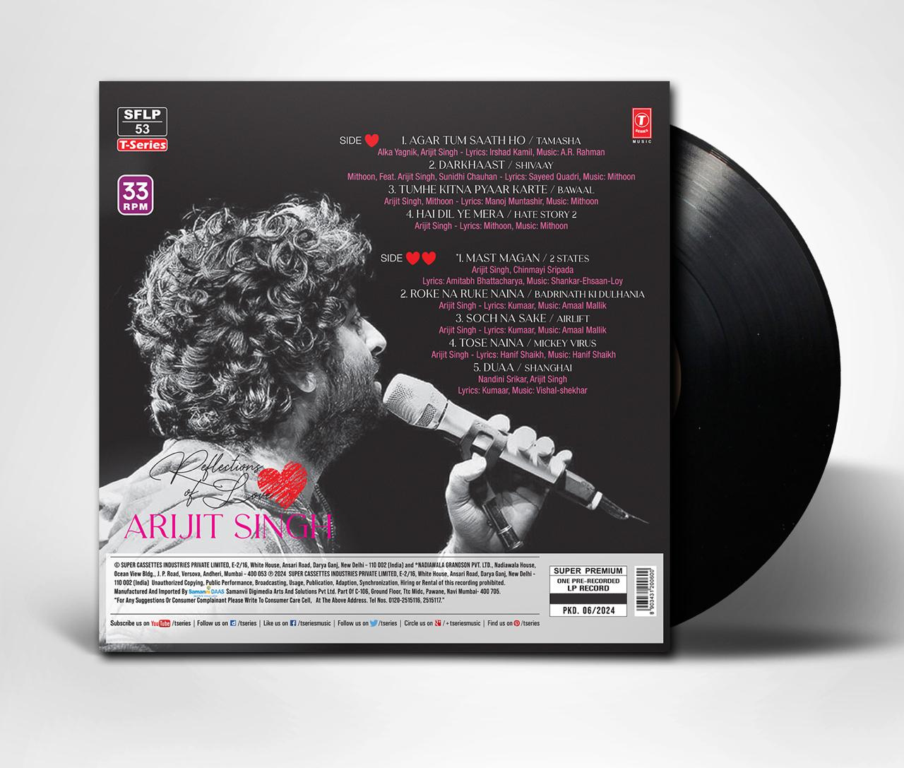 REFLECTIONS OF LOVE : ARIJIT SINGH - VINYL RECORD - thumbnail 2