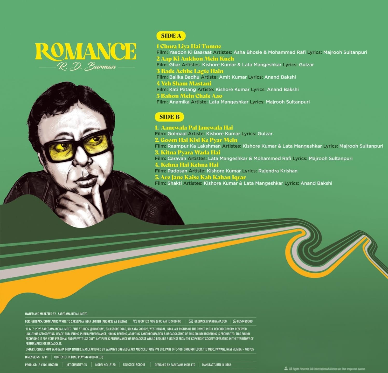 ROMANCE RD BURMAN - VINYL RECORD - thumbnail 4