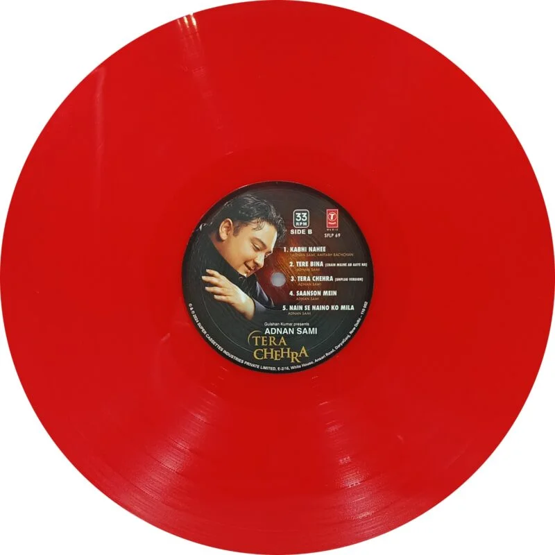TERA CHEHRA : ADNAN SAMI - VINYL RECORD ( RED ) - thumbnail 3